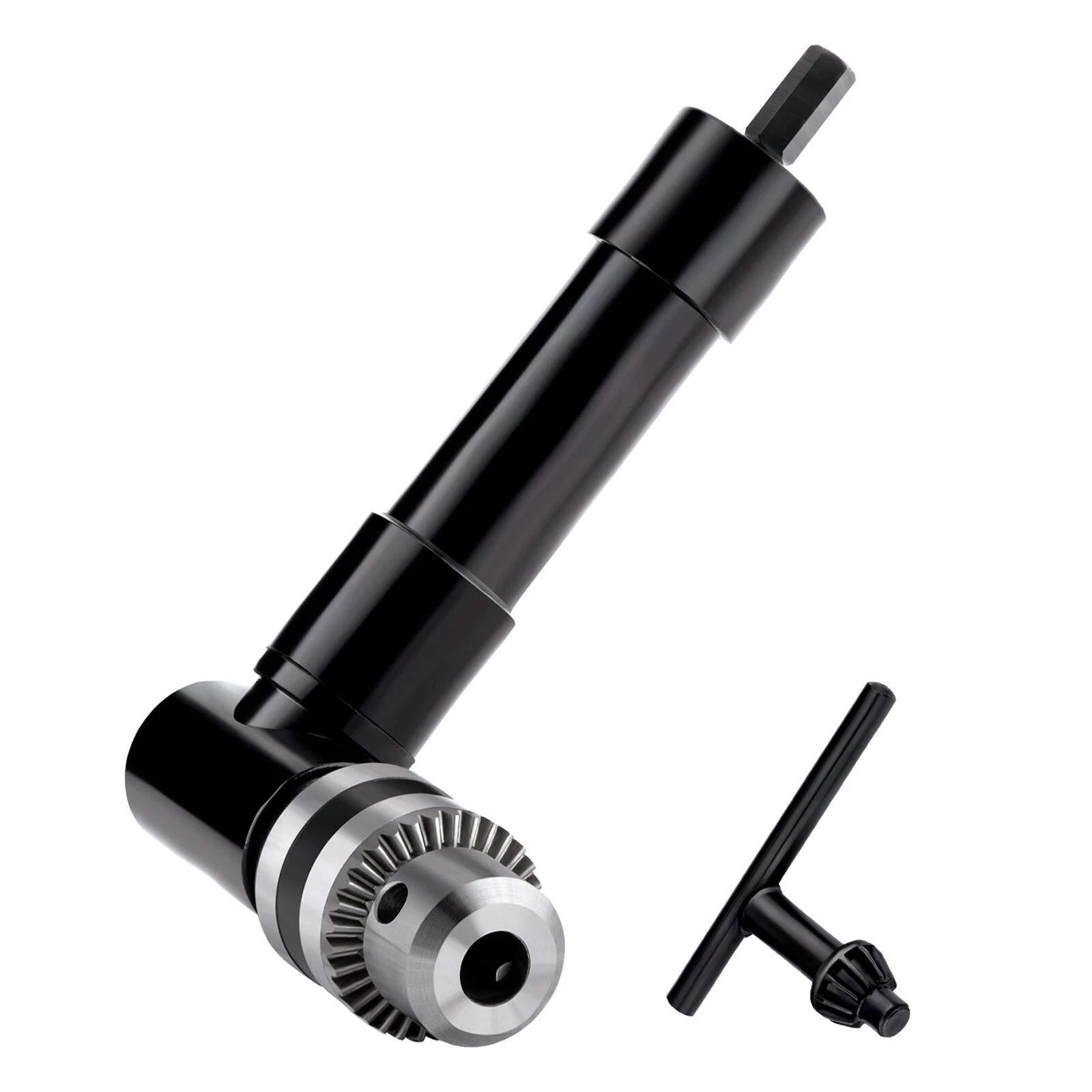 90 Degree Right Angle Drill Attachment 3/8-inch Chuck 8mm Hex Shank Cordless