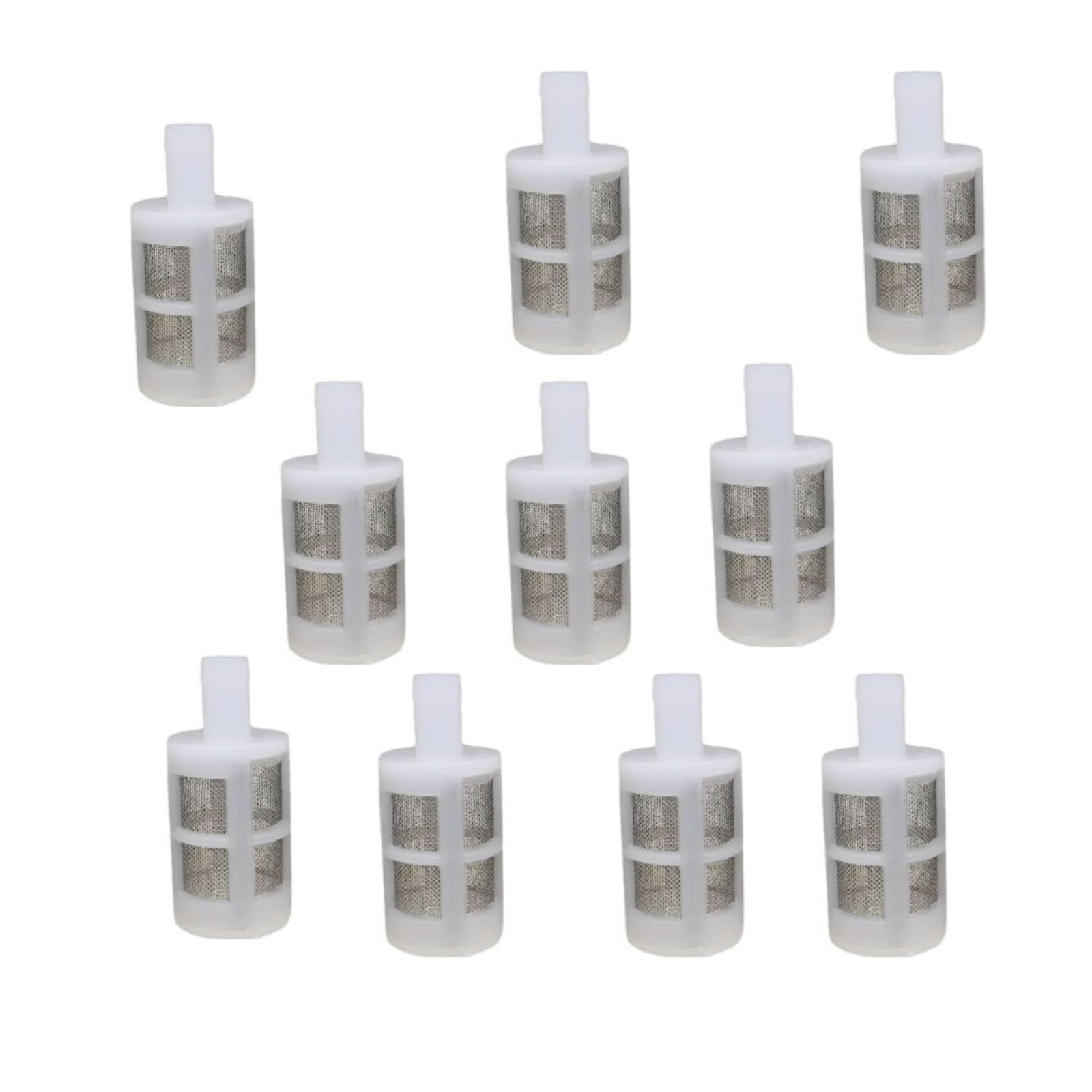 10 Pcs White Household Hose Filters 8mm Water Pump Stainless Brown