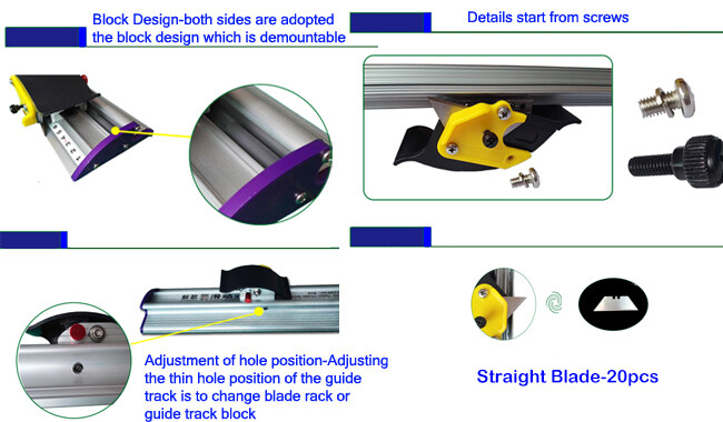 Manual Sliding KT Board Trimmer Cutting Ruler for Paper PVC PET Film Cutting