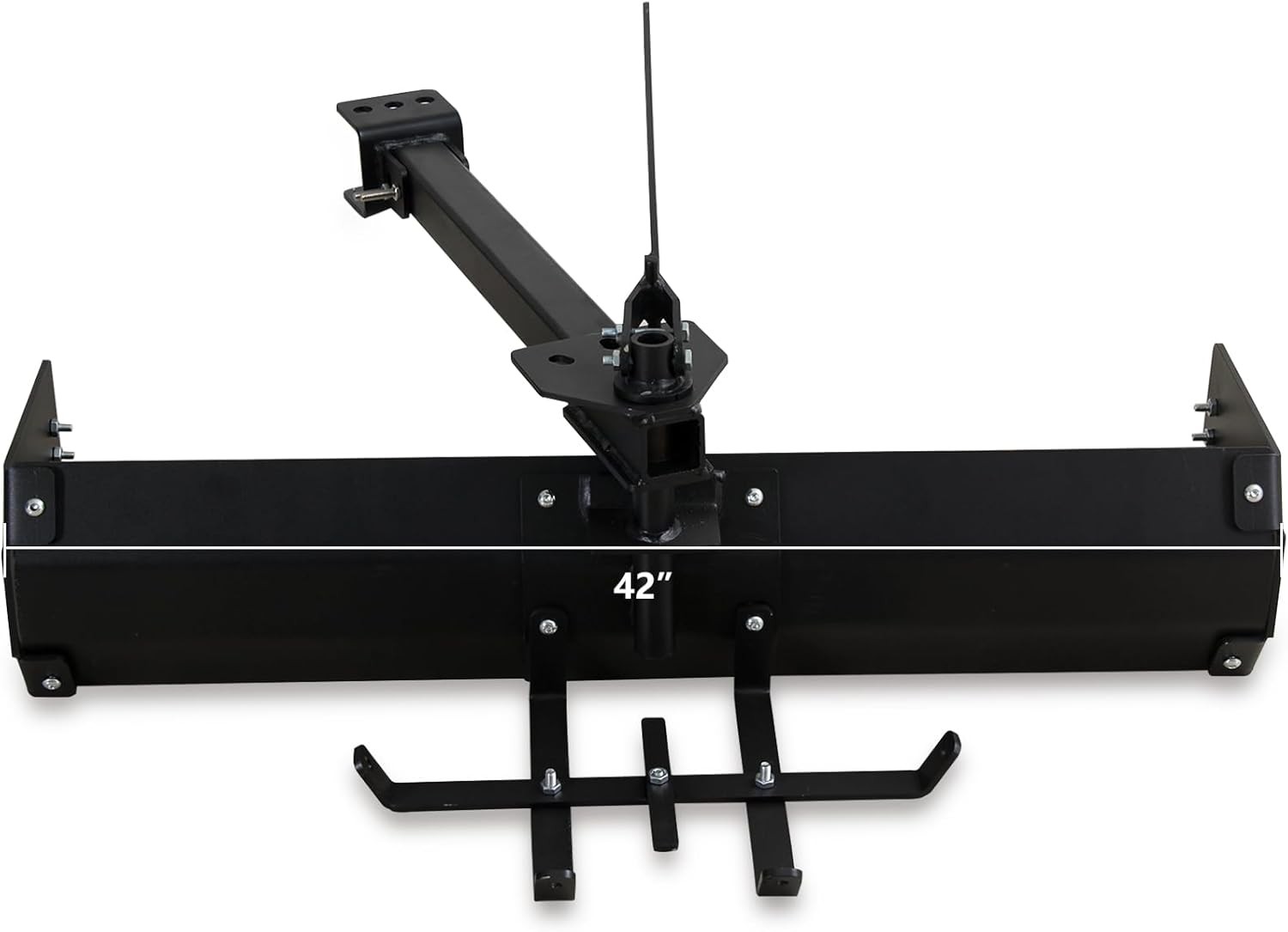 Tow Behind Box Scraper Lawn Tractor Attachments for ATV UTV Tractor Mower Black
