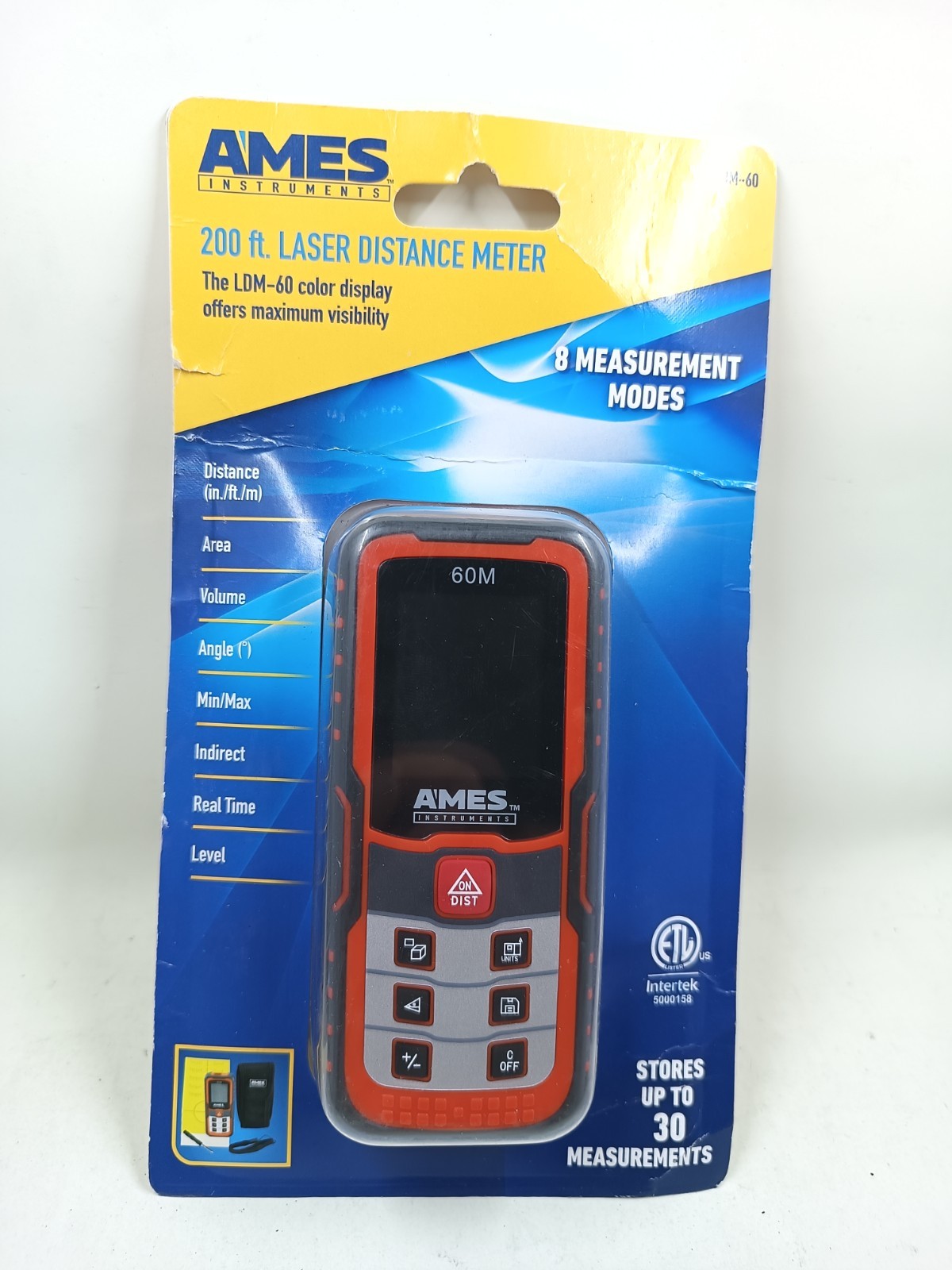 Ames Instruments LDM-60 200ft Laser Distance Meter #57013