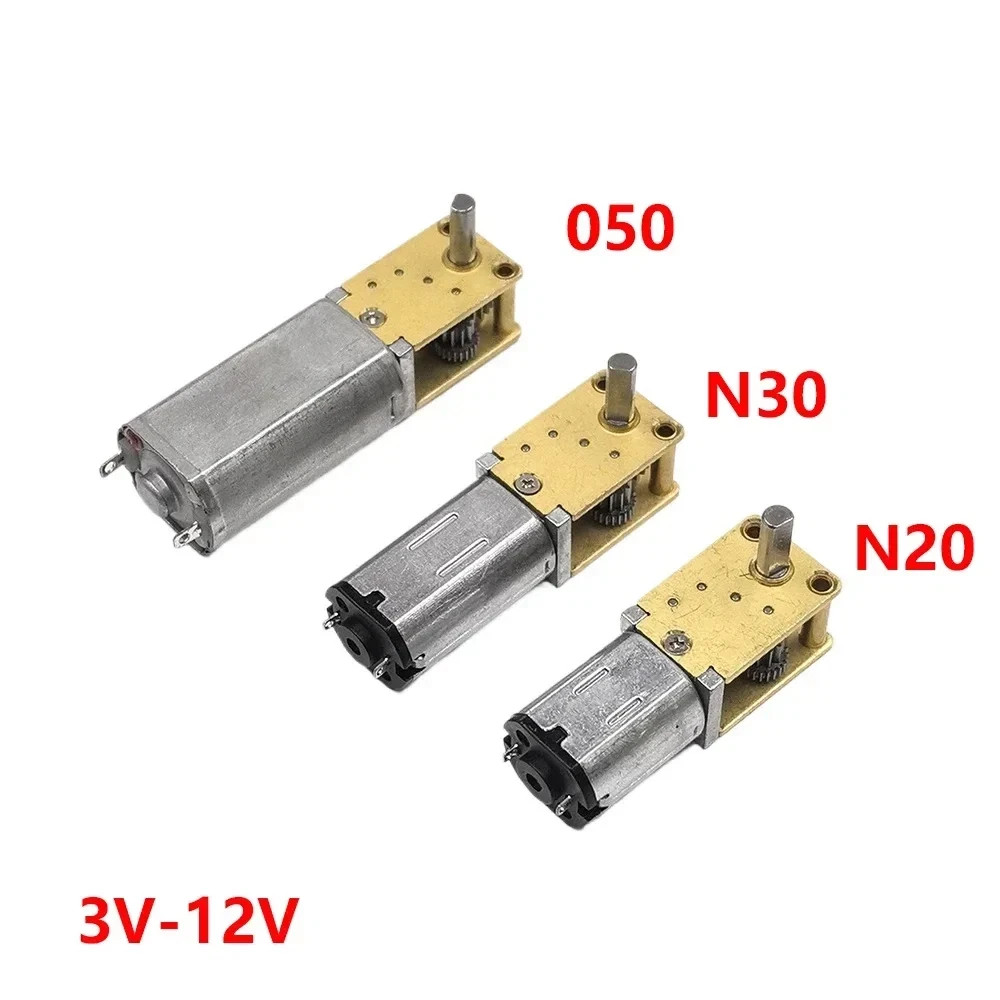 Micro 050 N30 N20 Worm Gear Motor DC3V-12V 6V 9V 4-762Rpm Slow Speed All Metal G