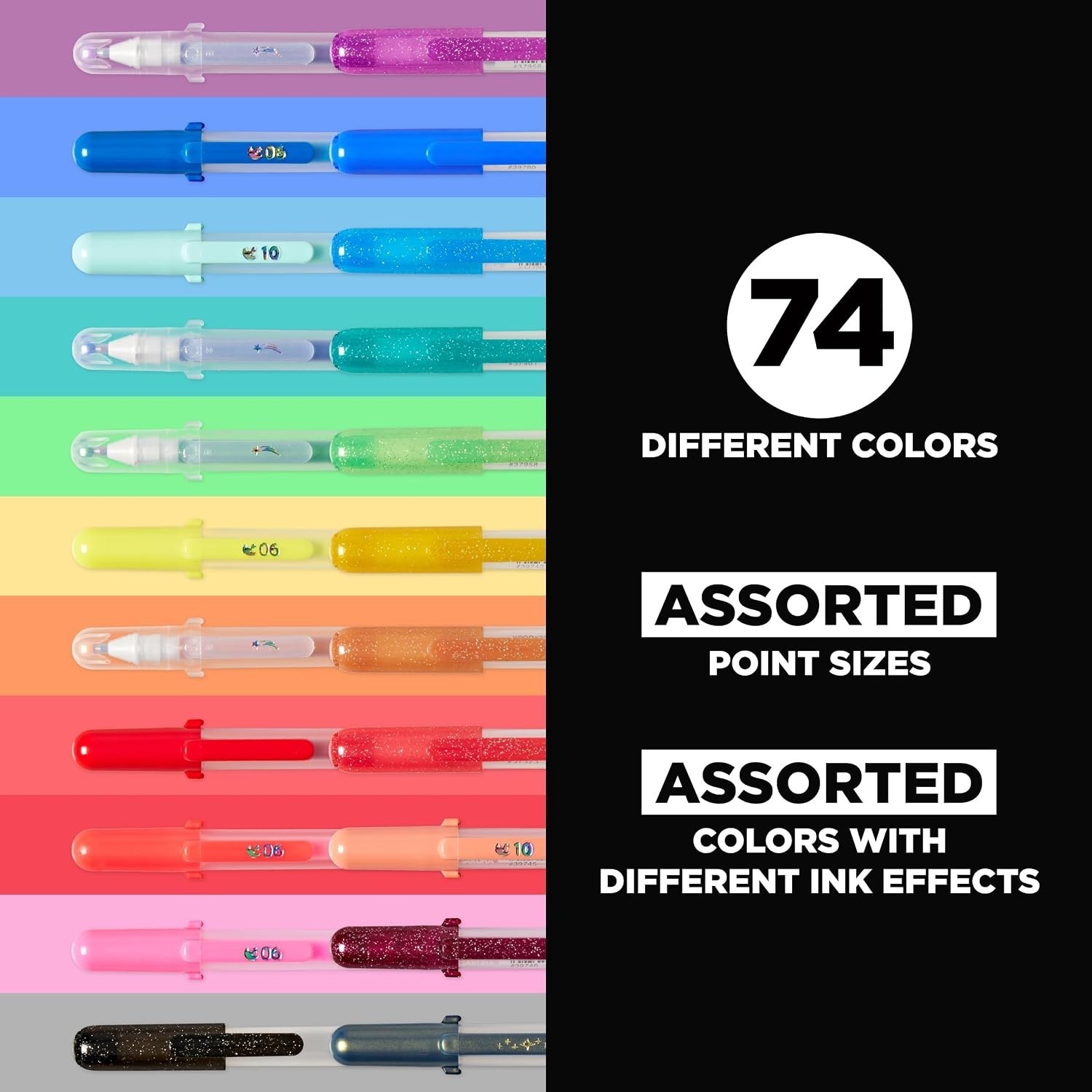 SAKURA Gelly Roll Gel Pens – Gift Set – Ink Pen Set – Art DIY Projects – 74 Pack