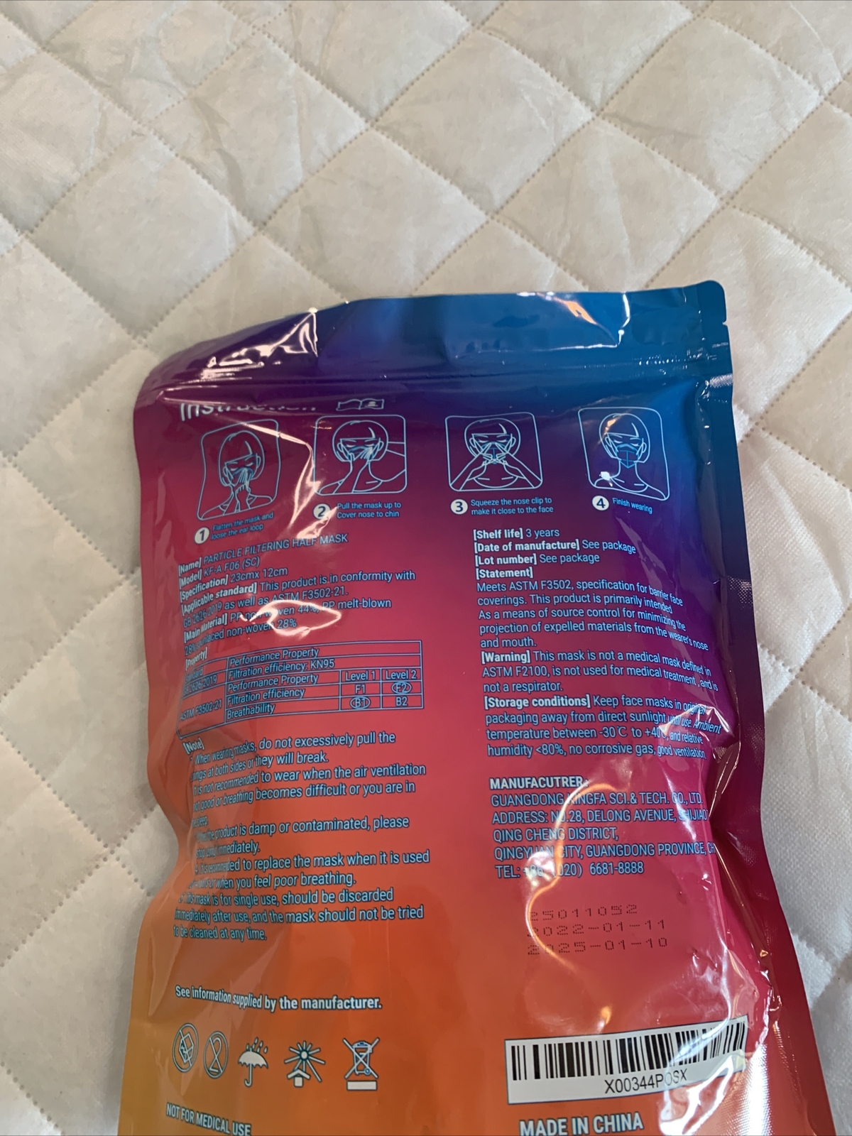 White KN95 GB2626-2019 Standard Protective Face Mask 30 Per Bag – Rasav 😷 New