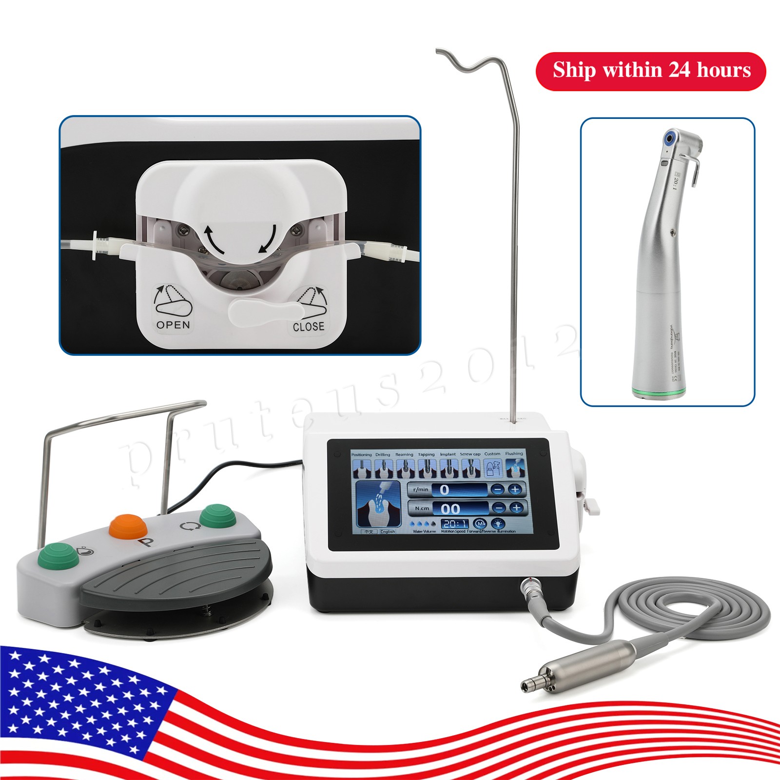 USA Dental LED E-generator High Speed Handpiece Fiber Optic 4 Holes NSK Style
