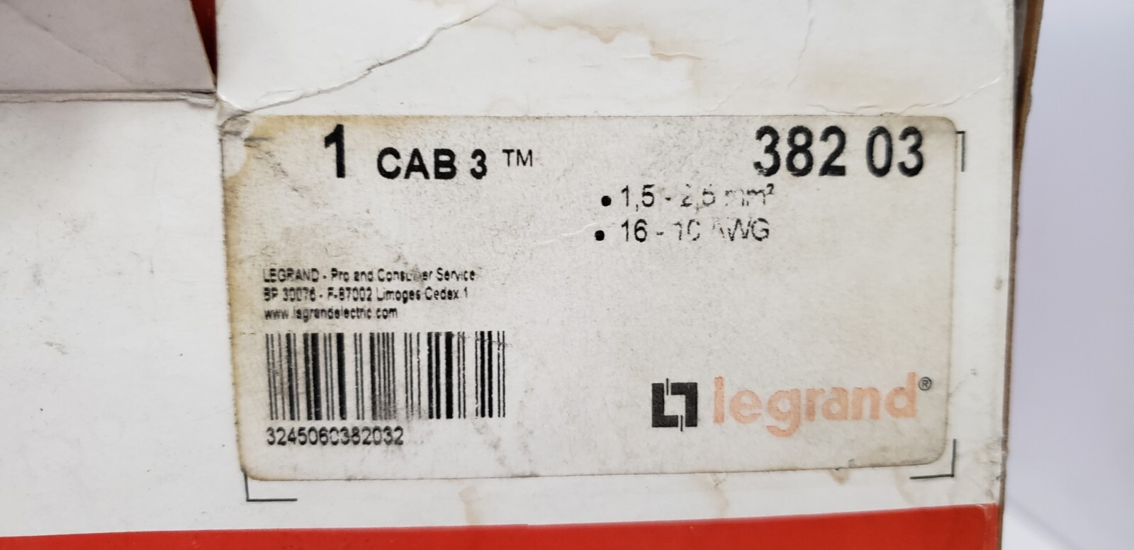 LEGRAND 38203 CAB3 CABLE MARKERS, # 0-9, SIZE 1.5-2.5mm², TOTAL QTY 2244, NIB