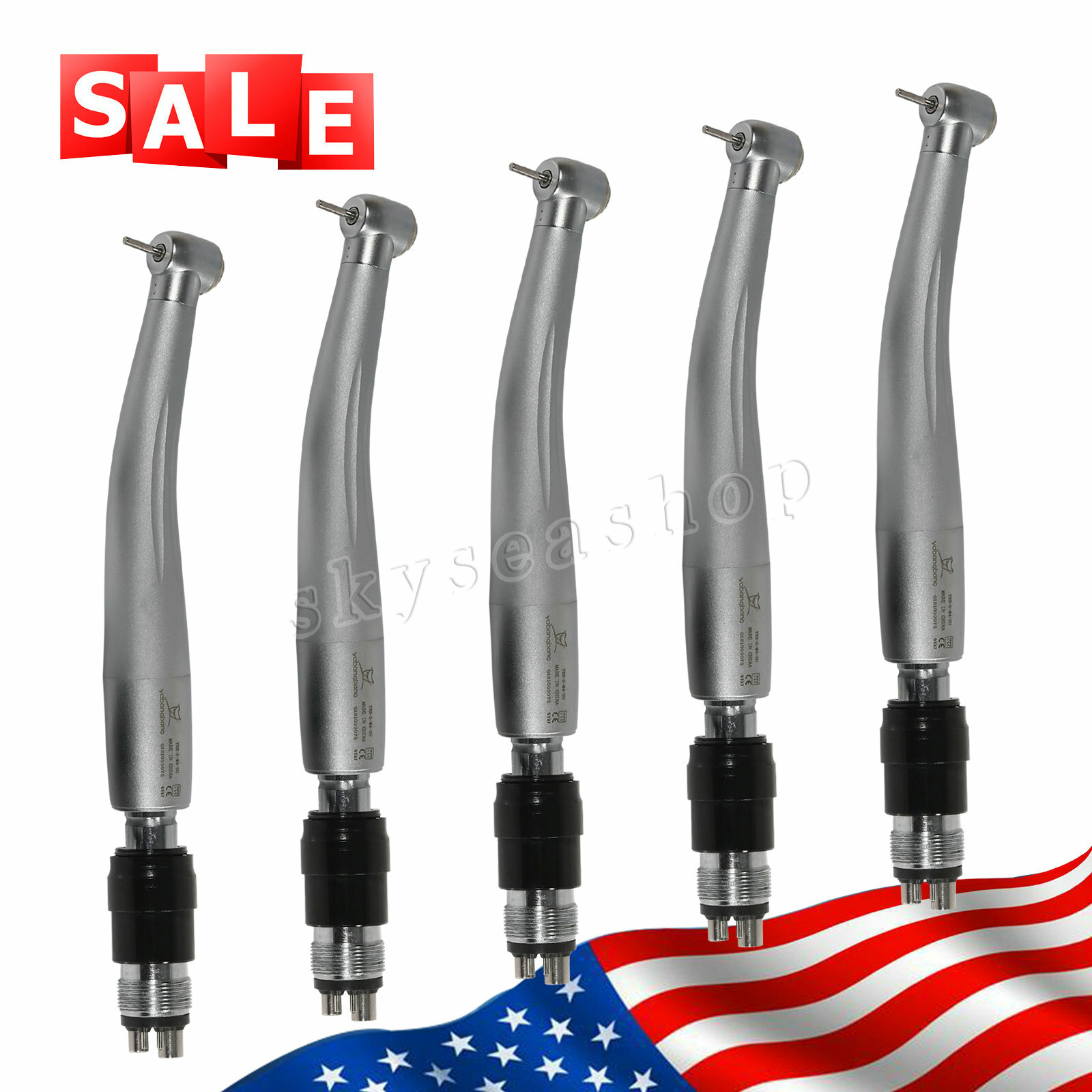 5* NSK Style Dental High Speed Standard Handpiece + 4 Hole Quick Coupling YBNKM