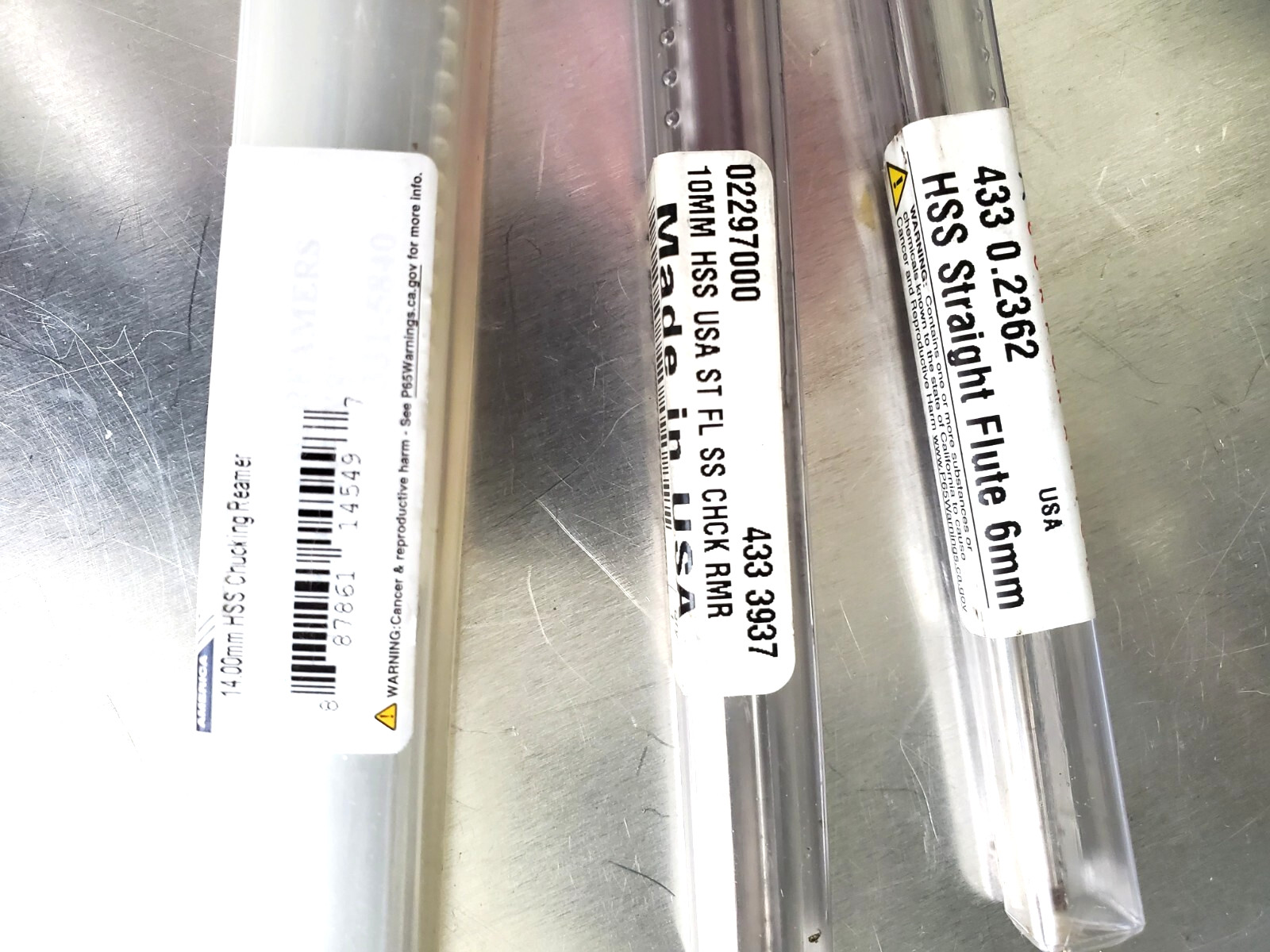 Yankee/Drill America Set of 3 Str. Chucking Reamers 0.2362 6mm, 0.3937 10mm ….