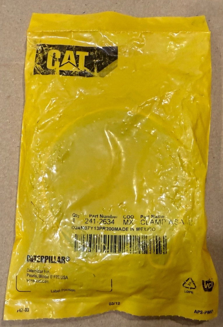 (Lot of 3) Caterpillar Clamp AS-V-B Turbo Line V-Band Diamater 82.3mm 241-2634