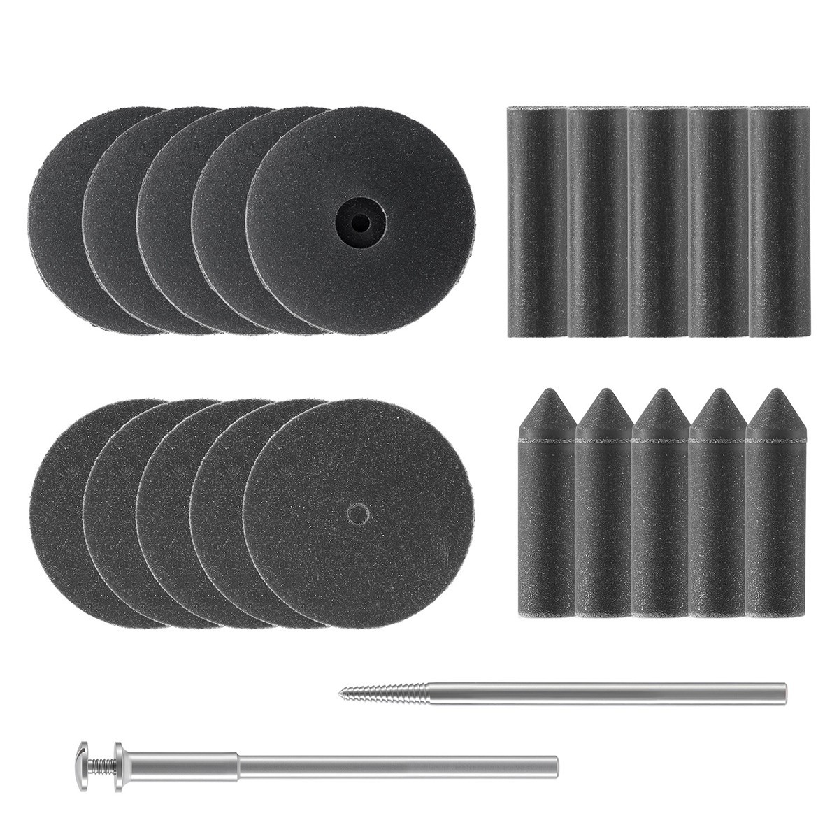 20 pcs +2 mandrel AZDENT Dental Silicone Rubber Polishing Wheels Point Polisher