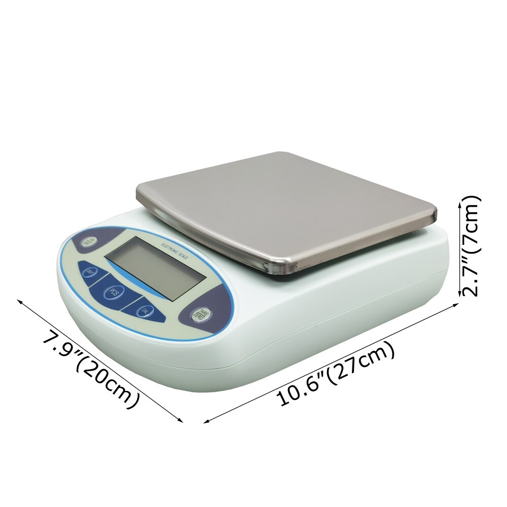 Lab Kitchen Electronic Balance for Weighing High Precision Dual Use 5kgx0.01g