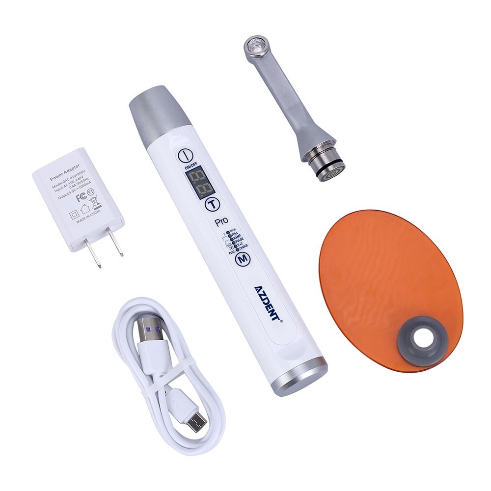 AZDENT Dental 105° Wireless LED Curing Light Lamp 1 Second Curing Wide Spectrum