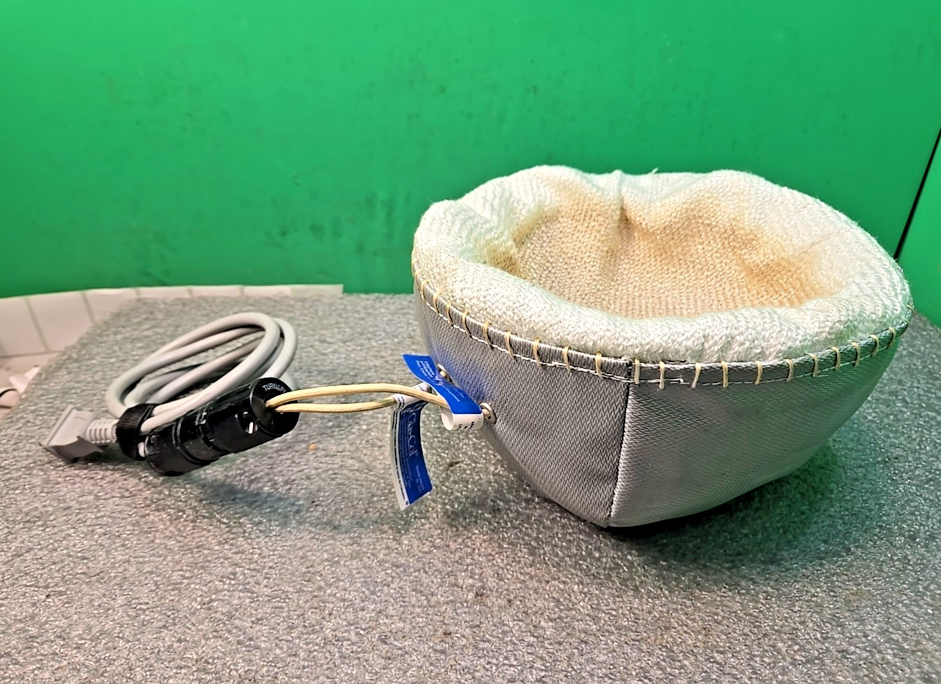 GLAS-COL 0410 2L 2000ml Fabric Round Bottom Heating Mantle 500W w/ Cord |TESTED