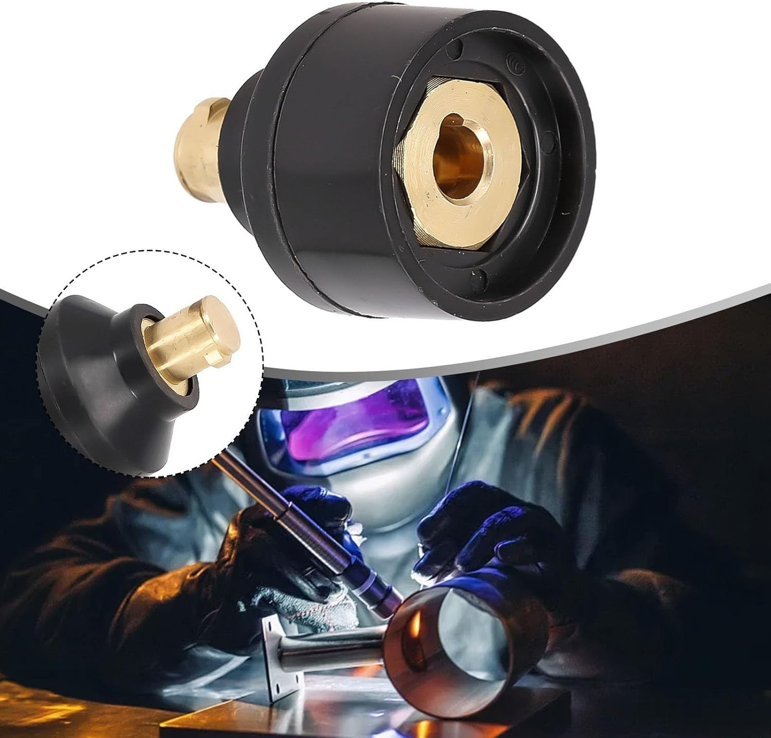 TIG Torch Connector Adapter, Convert 10-259Mm to 35-5013Mm for TIG Welding Torch