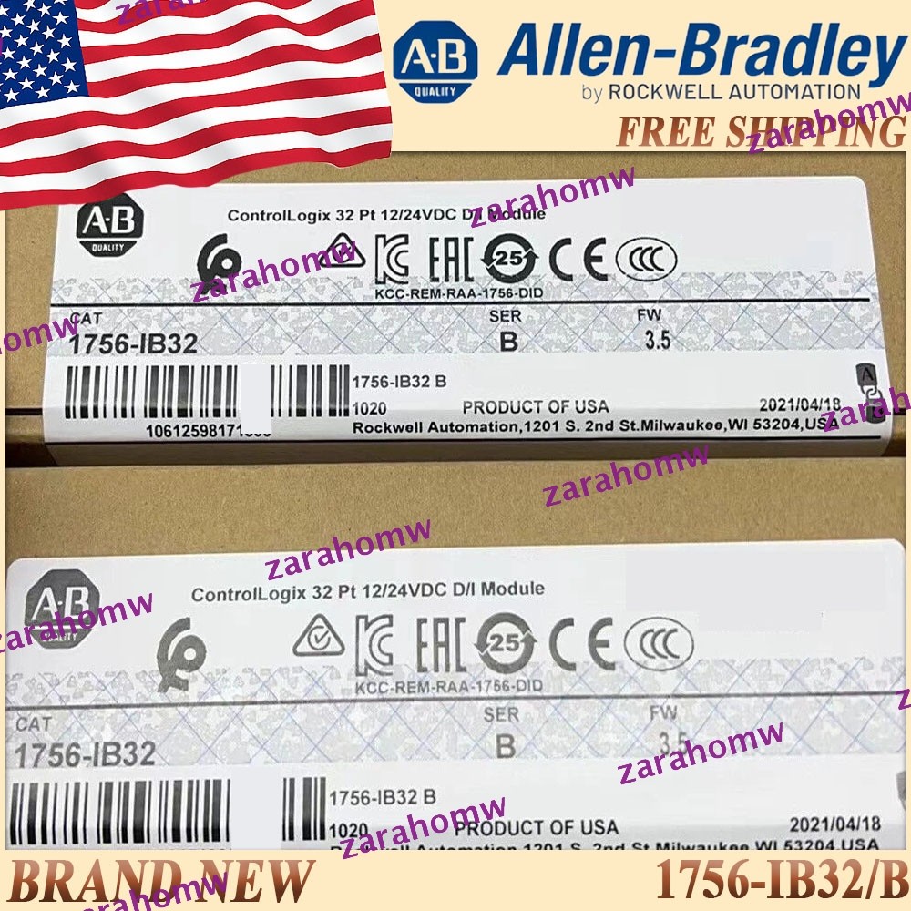 AB 1756-IB32/B ControlLogix 32Pt 12/24V Module 1756 IB32 New Sealed
