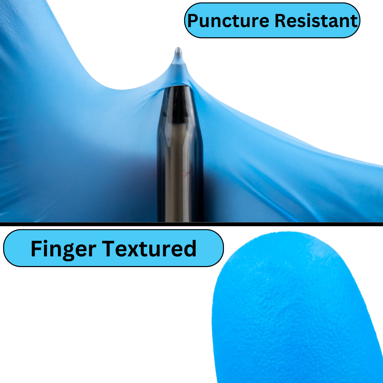 6 Mil 2XL Blue Nitrile Gloves, 1000 Pcs, Disposable, Latex Free, Medical Grade