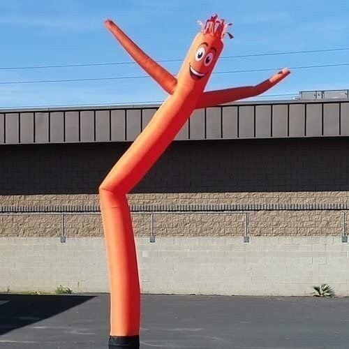 Light Blue 20ft Tall Inflatable Tube Man Air Powered Dancing Guy for Outdoors…