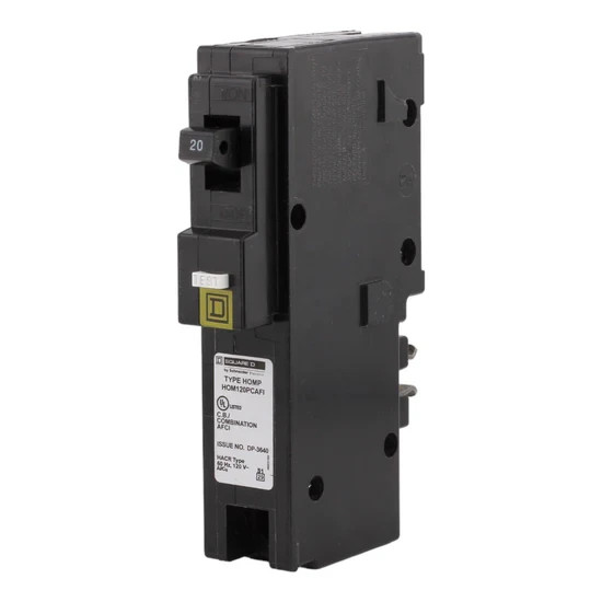 10 PACK Square D Homeline 1 Pole 20A 120VAC Mini Circuit Breaker – HOM120PCAFI