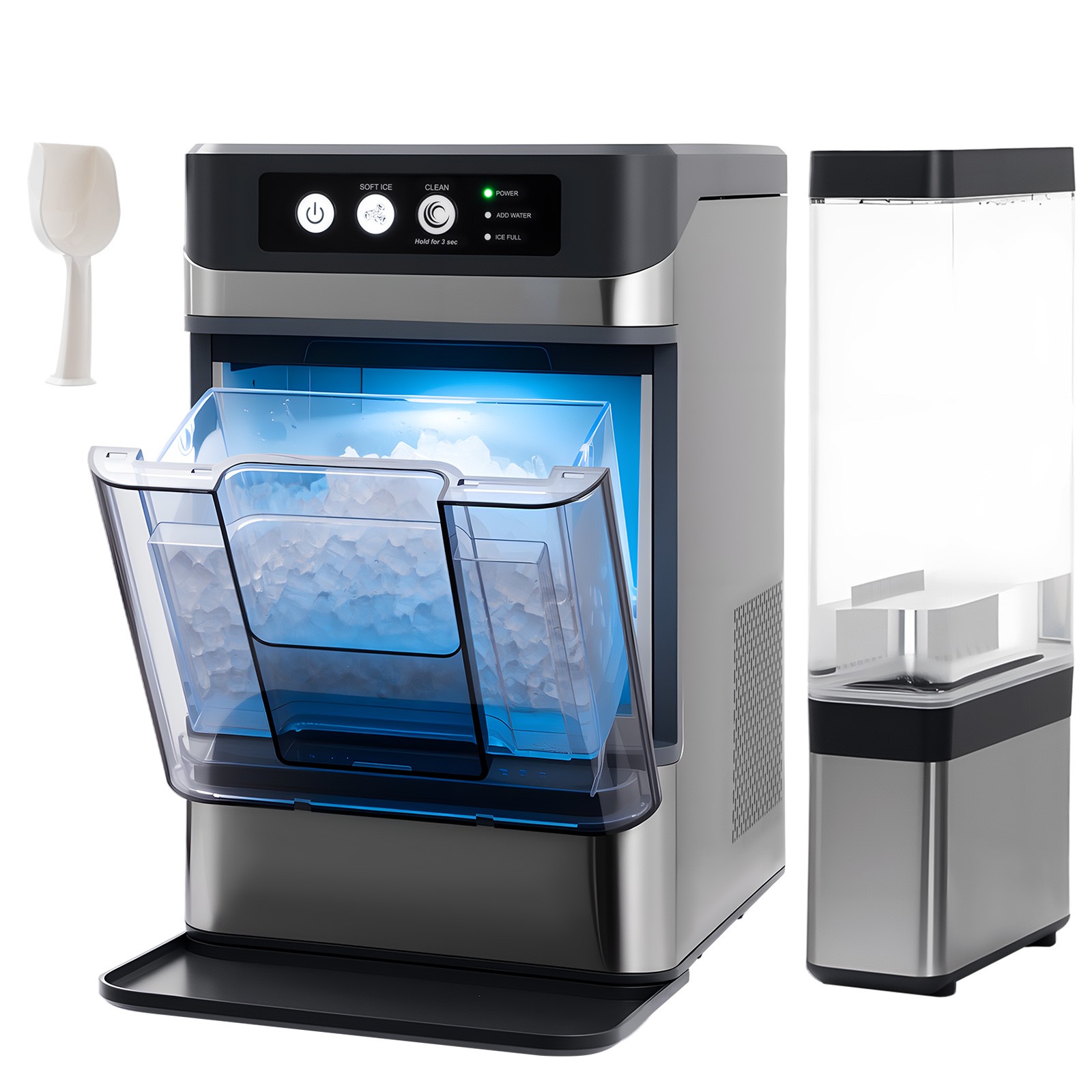 Commercial Ice Maker Ice Cube Machine Countertop Ice Ball Maker Nugget Ice Maker