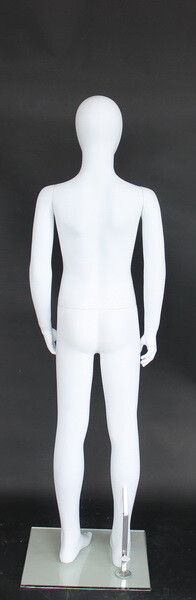 10 years Full Size Child Boy Mannequin 4 ft 7 in H Abstract Head White CB10E-WT