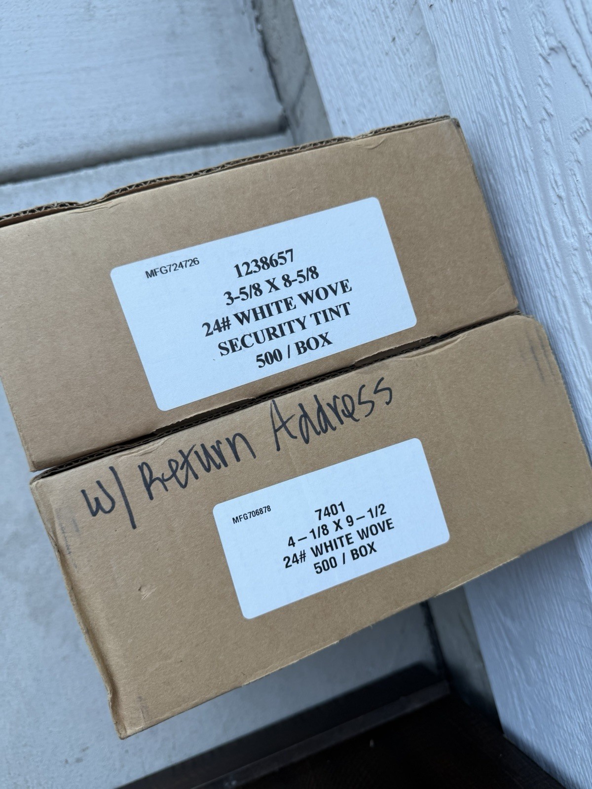2 Boxes New Business Envelopes 500 Count Each