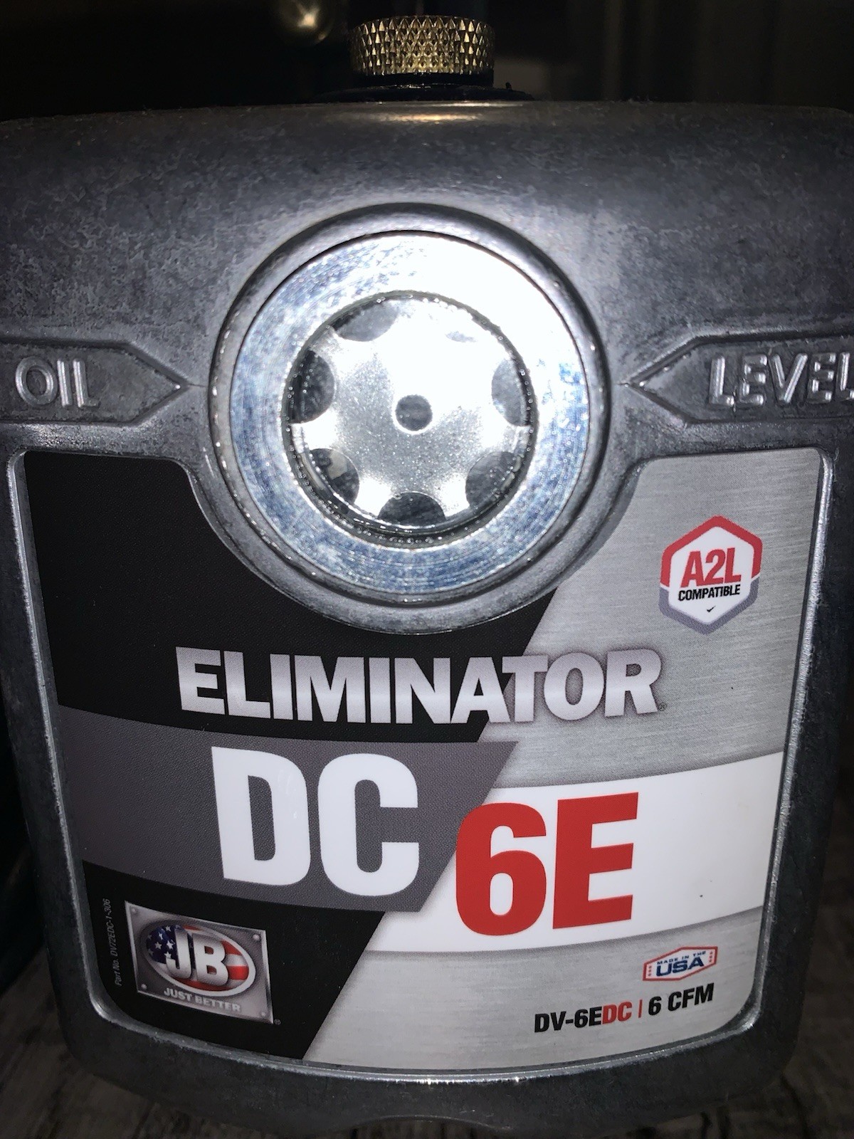 JB Eliminator DC 6E Evacuation Vacuum Pump 6 CFM 15 Microns DV-6EDC
