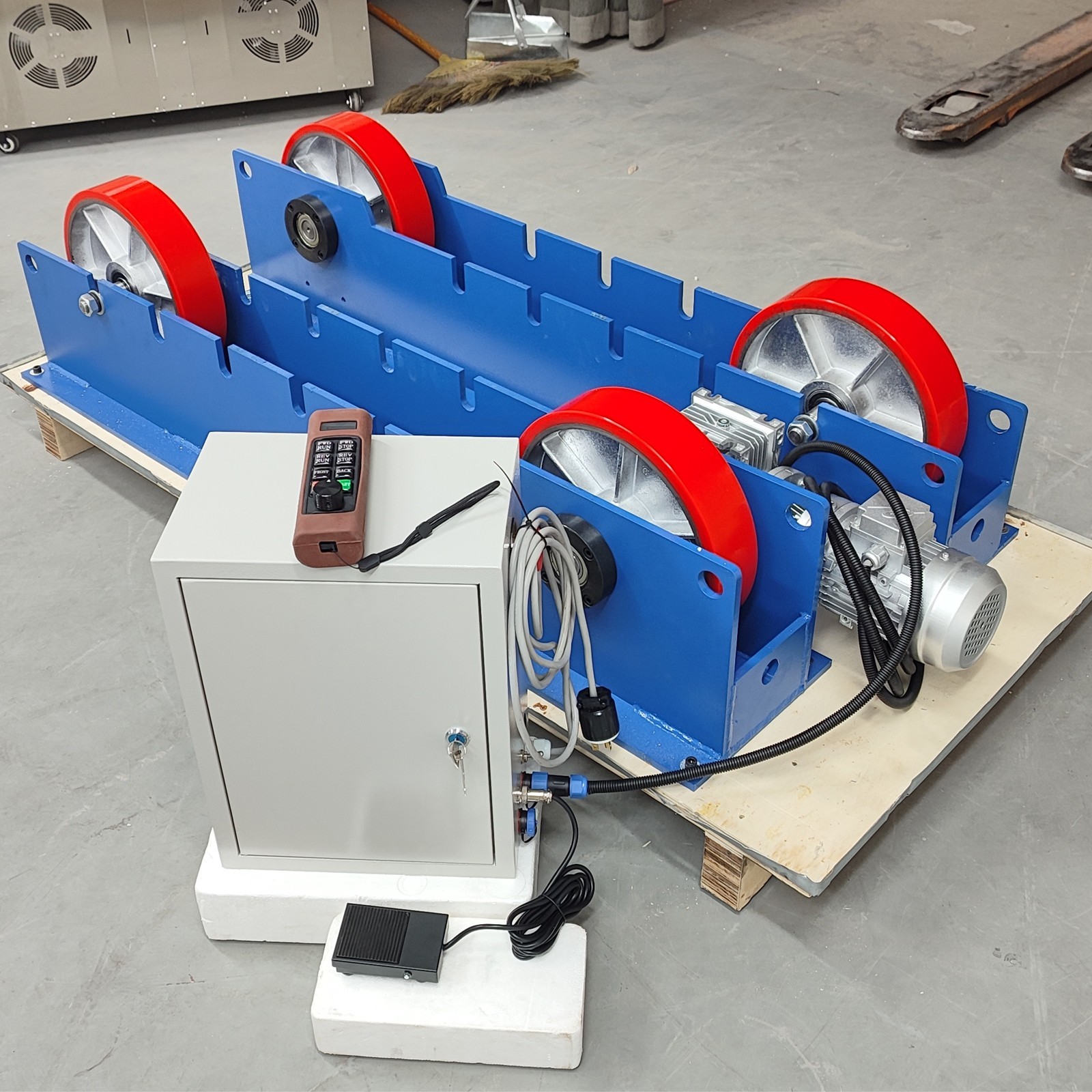 220V Pipe Tank Welding Linkage Roller Rotary Welding Rolls Positioner 6600 LBS