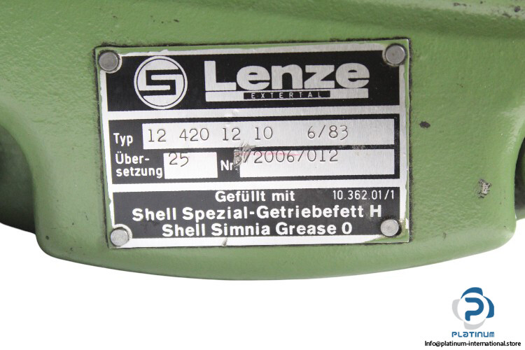 LENZE 12 420 12 10 GEAR BOX_ Lenze 3/2006/012_Lenze12 420 12 10, 6/83
