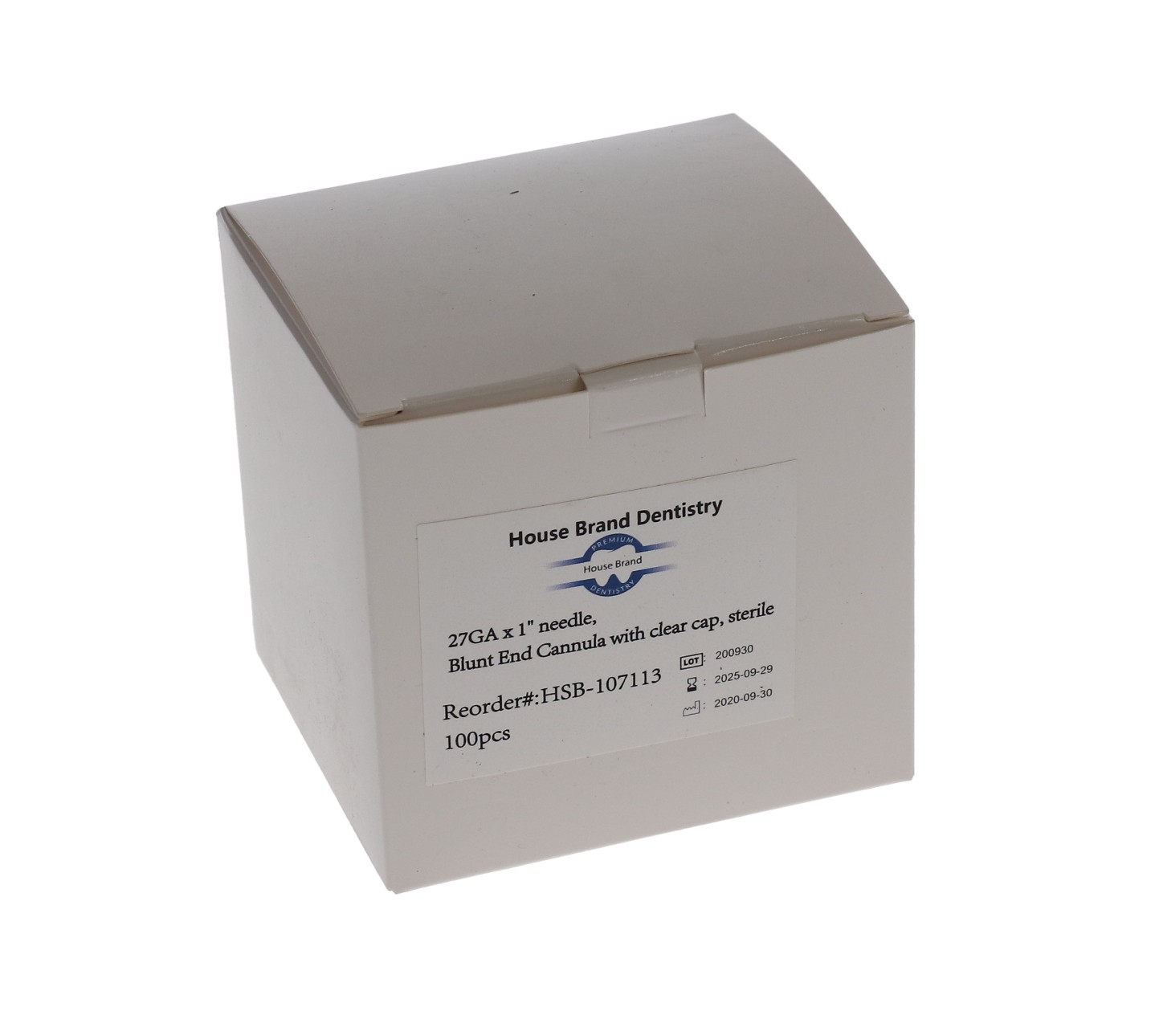 House Brand Dentistry 107113 Endo Irrigating 27 Gauge Dental Needles 100/Pk