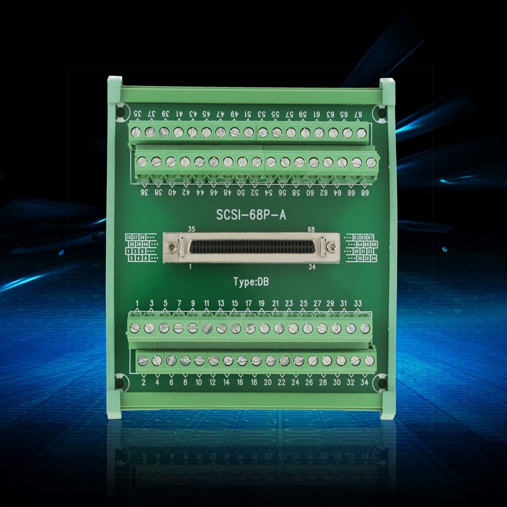 SCSI68 DB Type 68-pin Female Connector Breakout Board Terminal Module Tool