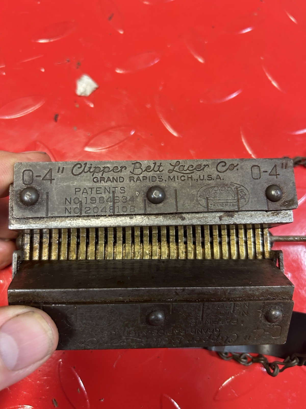 clipper belt lacer tool No. O-4 / Belt Fasteners. Alligator Brand And Other .
