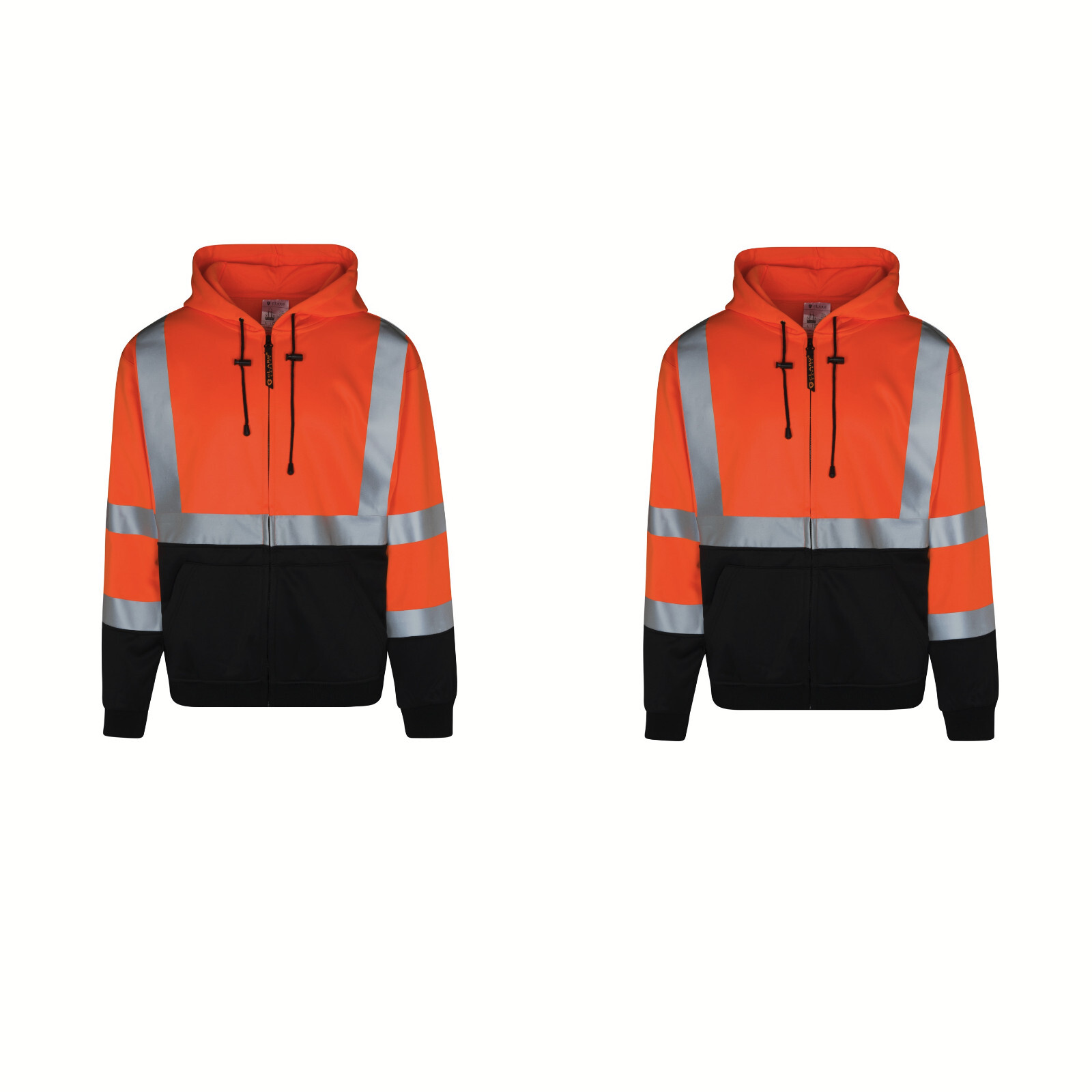 2 Pack Everyday ANSI Class 3 9oz Full-Zip Sweatshirts /Hoodie
