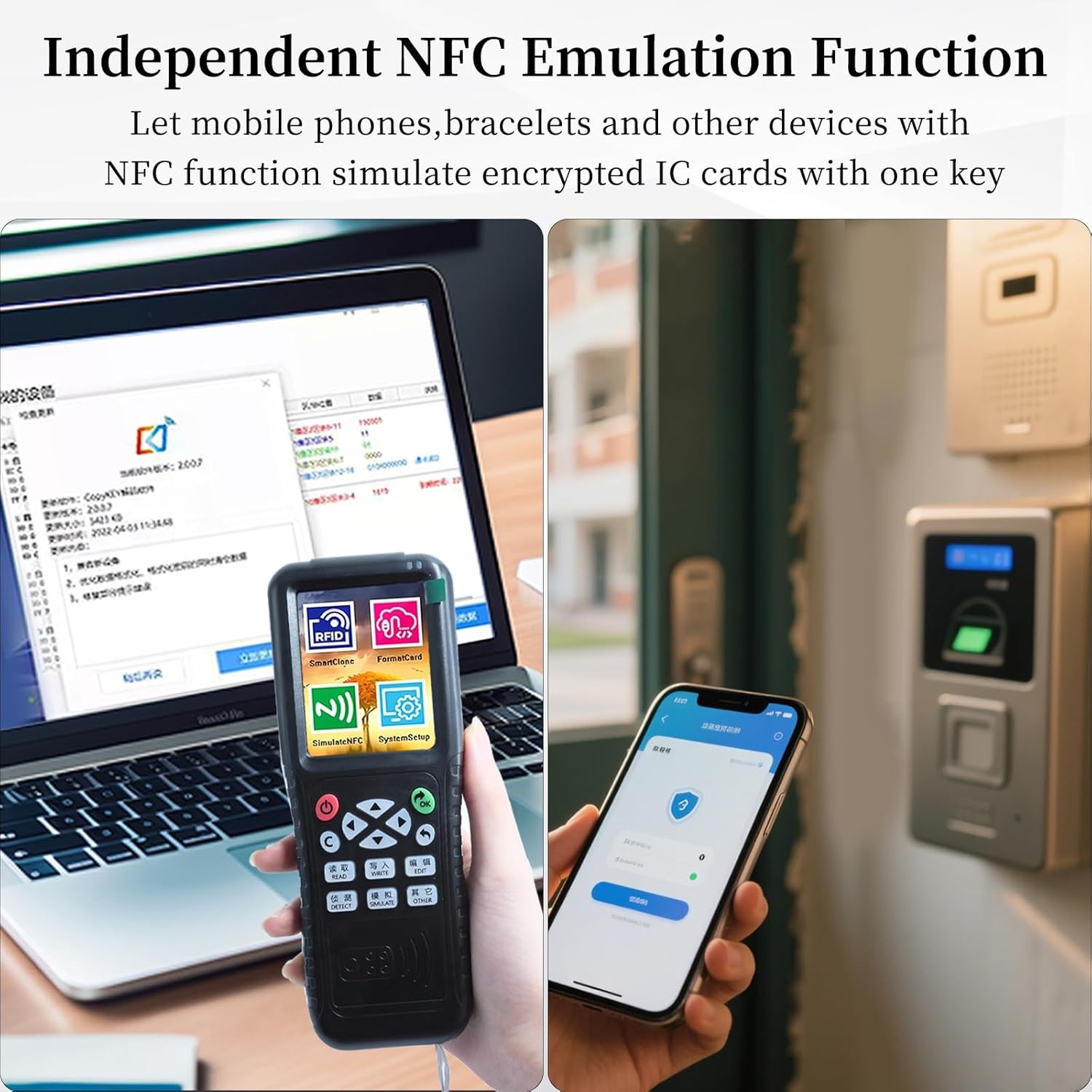 RFID Reader Writer X100 RFID Copier Multi-Frequency Smart Card Reader ID IC Elev