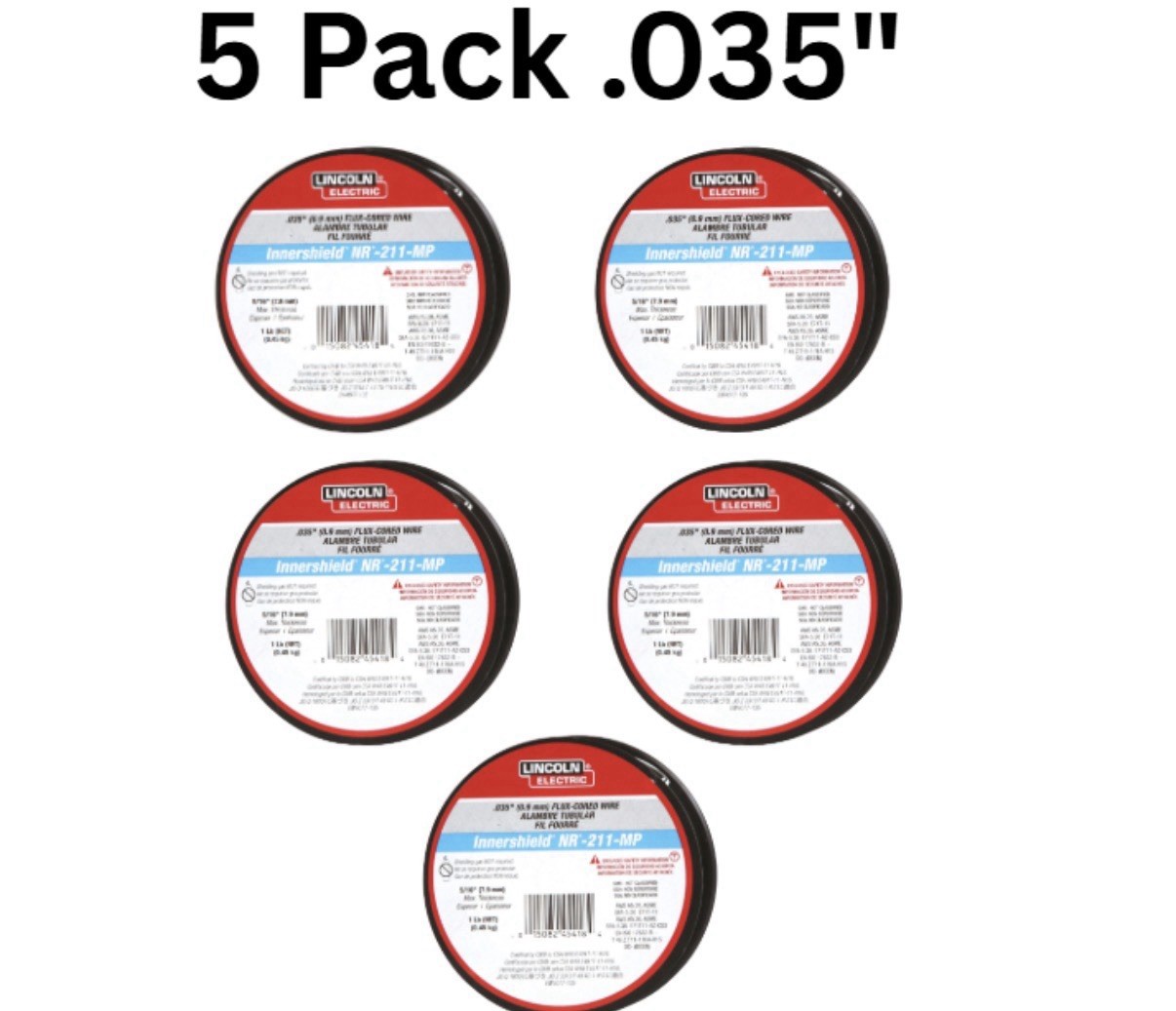 Lincoln Electric Innershield NR211 Flux-Corded Welding Wire (5 Pack)