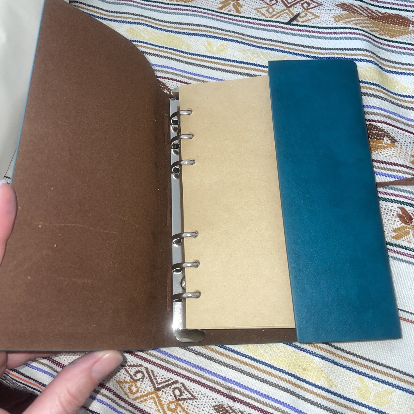 Hand Crafted Leather Travel Journal w/ Anchor & Captain Wheel 90 Parchment Pages