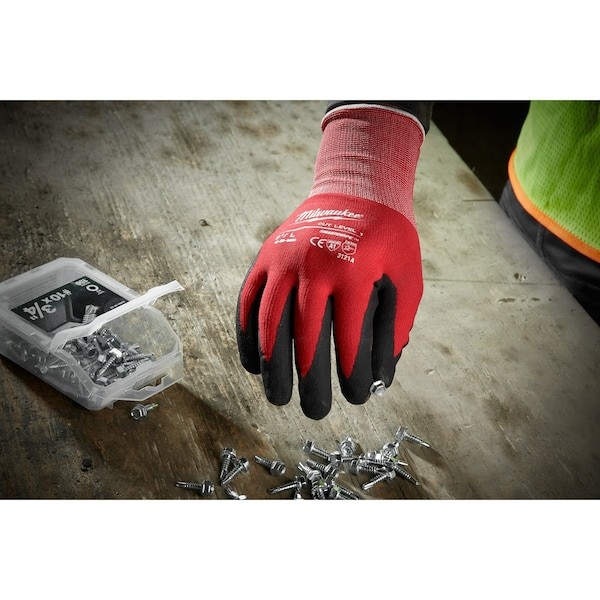 Milwaukee Tool 48-22-8902 Coated Work Gloves, Nitrile Dipped, Nylon/Lycra