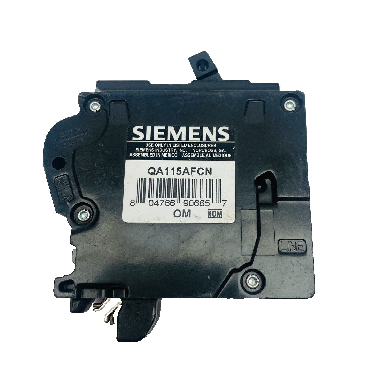 QA115AFCN, Siemens 15 Amp Single Pole AFCI Circuit Breaker