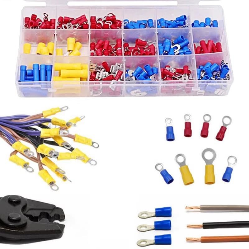300 PCS Insulated Electrical Connectors Kit for Automotive & Marine Wiring