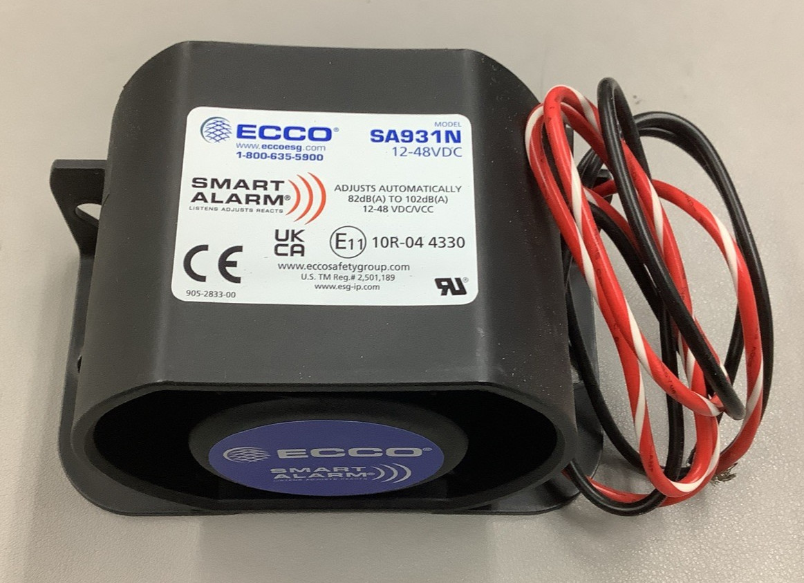 Ecco SA931N Smart Alarm 600 Series Back-Up Alarm 12-48VDC 82-102dB (B660)