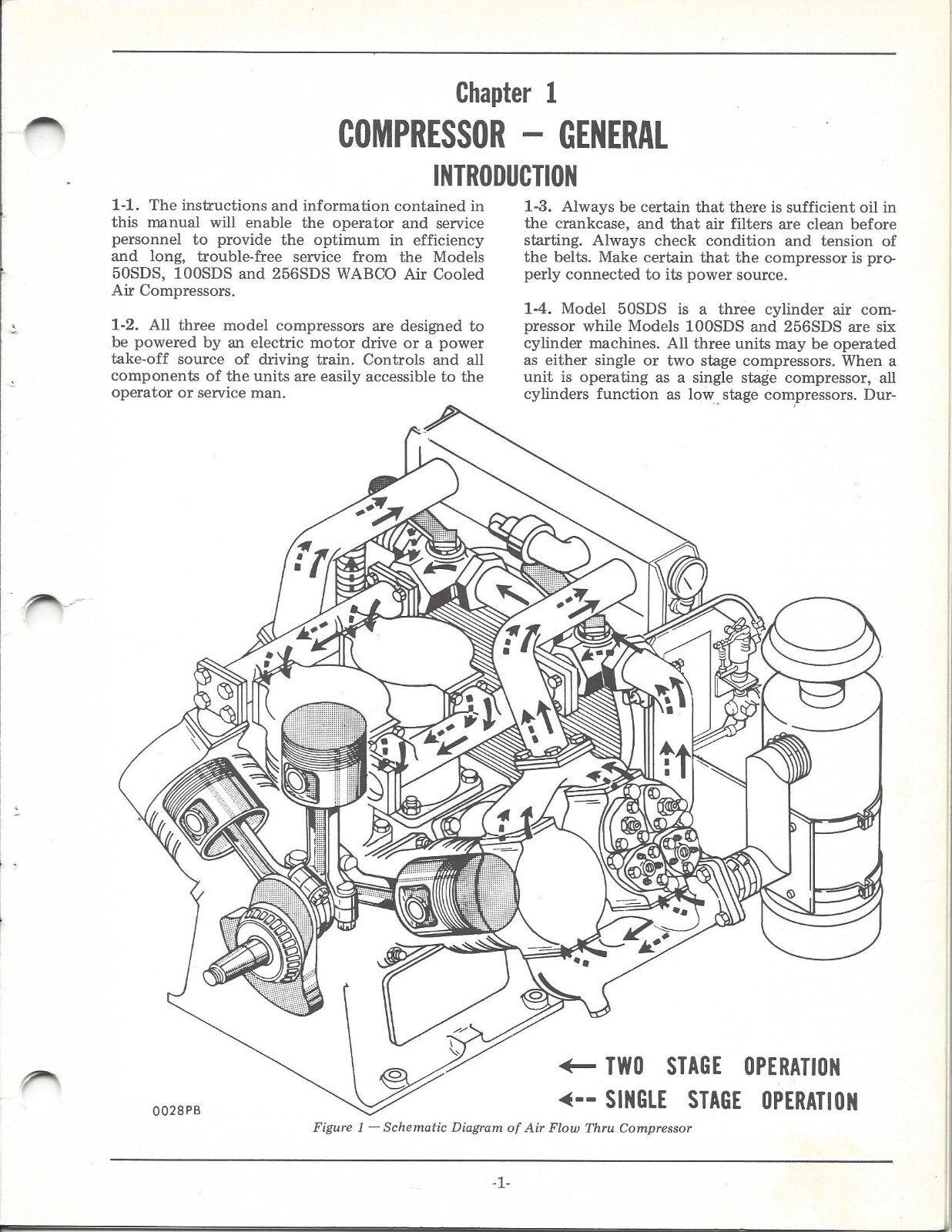 50 100 256 Air Compressors Operator, Service & Parts Manual Fits LeRoi SDS