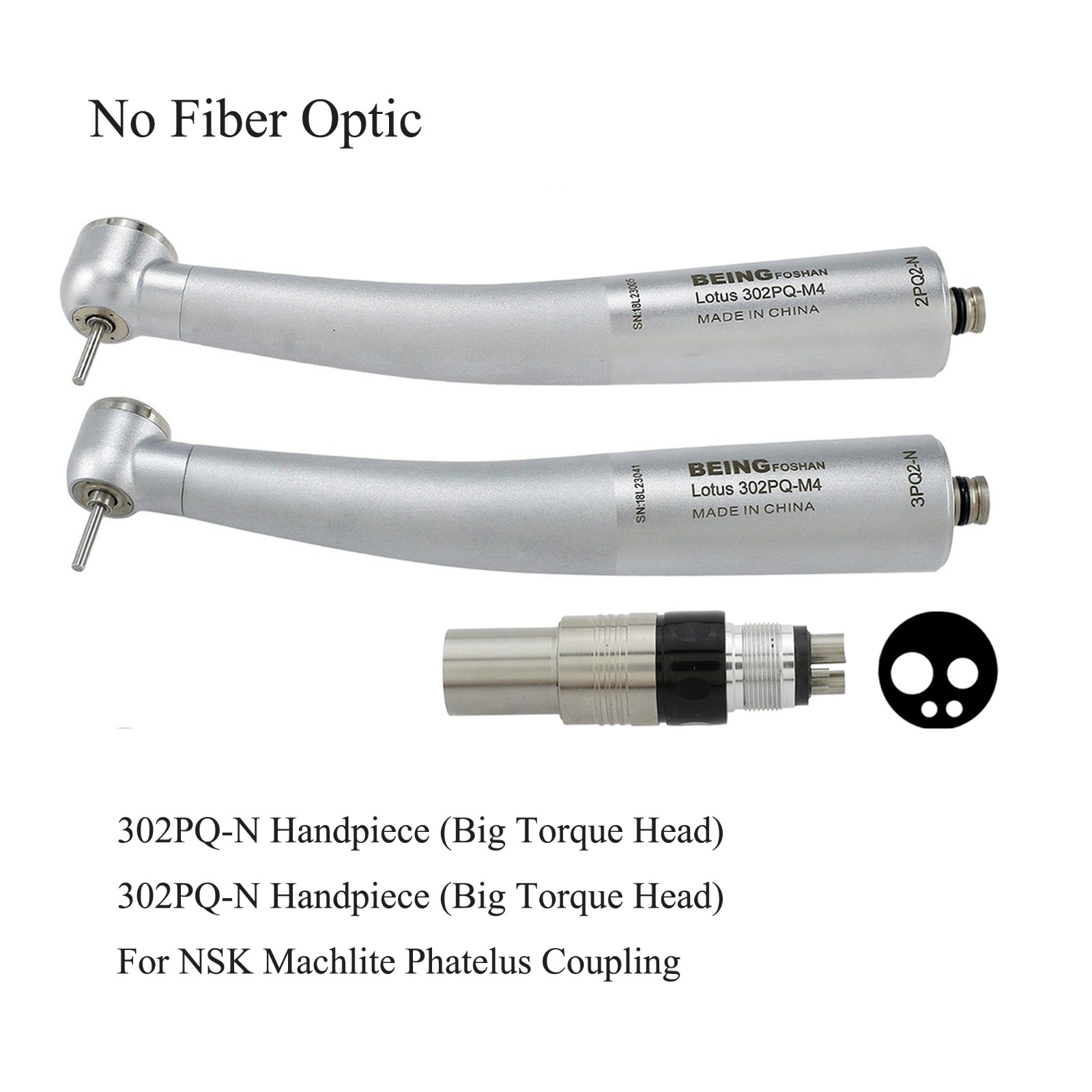 BEING Dental High Speed Handpiece Fiber Optic Turbine LED Coupler fit NSK