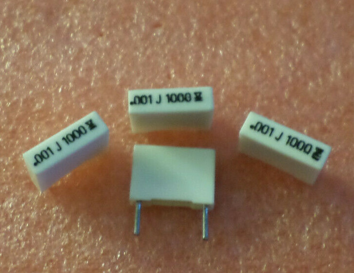 .001uF 1000V Film Capacitor 1KV .001mfd 1,000 Volts Box capacitor New 6pcs(C9B5)