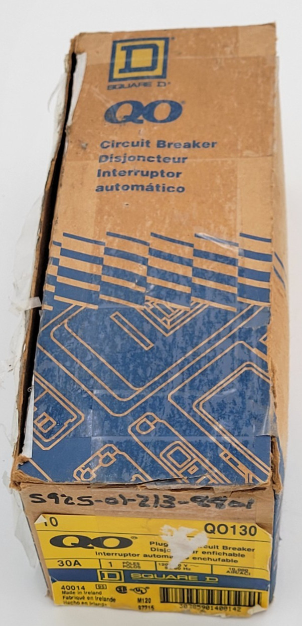 NEW Square D QO130 30 A 1-Pole Plug On Circuit Breaker (Box of 10)