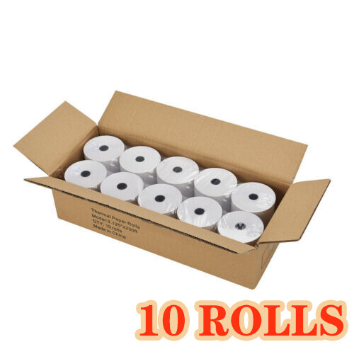 3-1/8″ x 230′ THERMAL POS RECEIPT PRINTER ROLL PAPER BPA FREE USA10 ROLLS