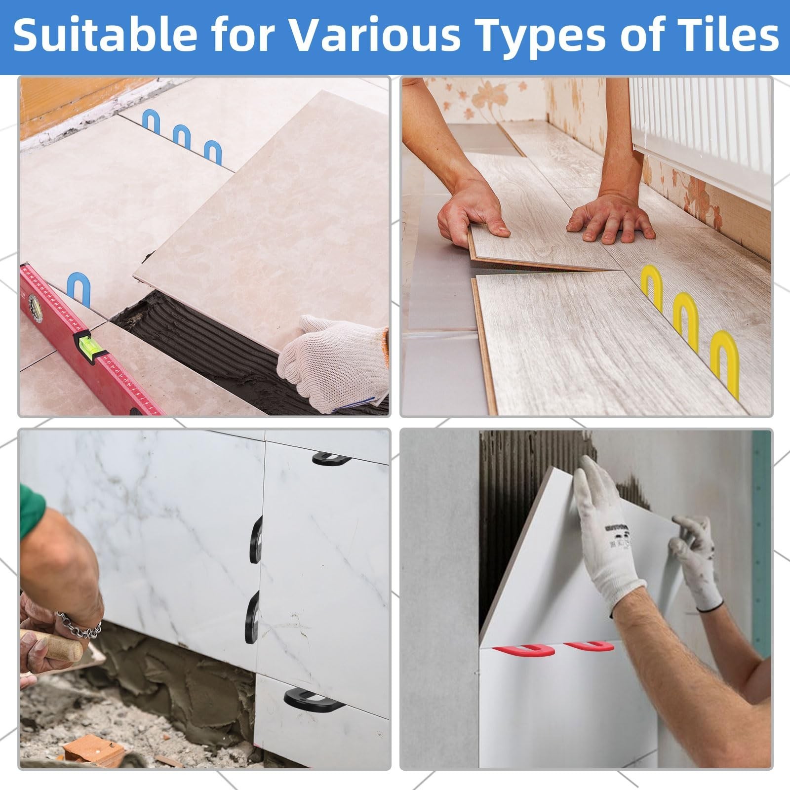 1/8 Inch Plastic Horseshoe Shims U Tile Spacers, Tile Leveling System Tile Sp…