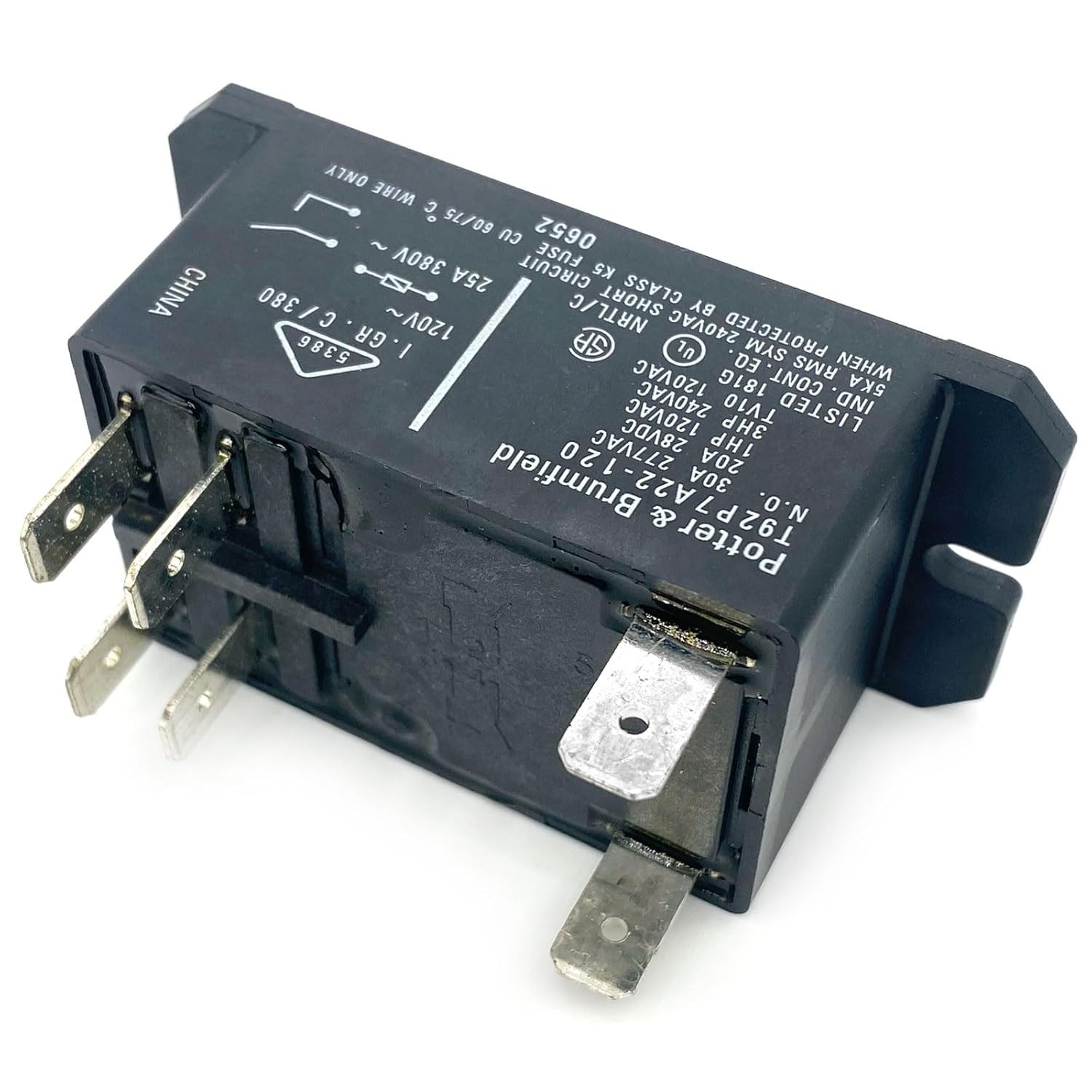 T92P7A22 120 Relay 6 Pin 30A 120VAC DPST NO Power Relay Pot Number of Items: 1