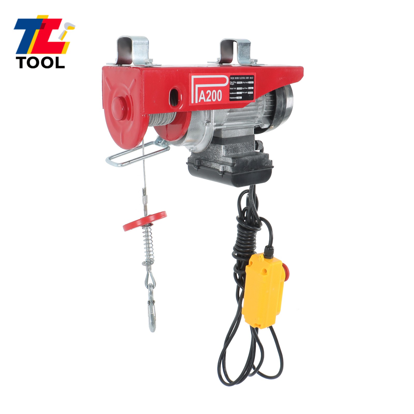 Mini Electric Hoist 440LBS/200kg Crane Winch with Wired Remote Control 510W 110V