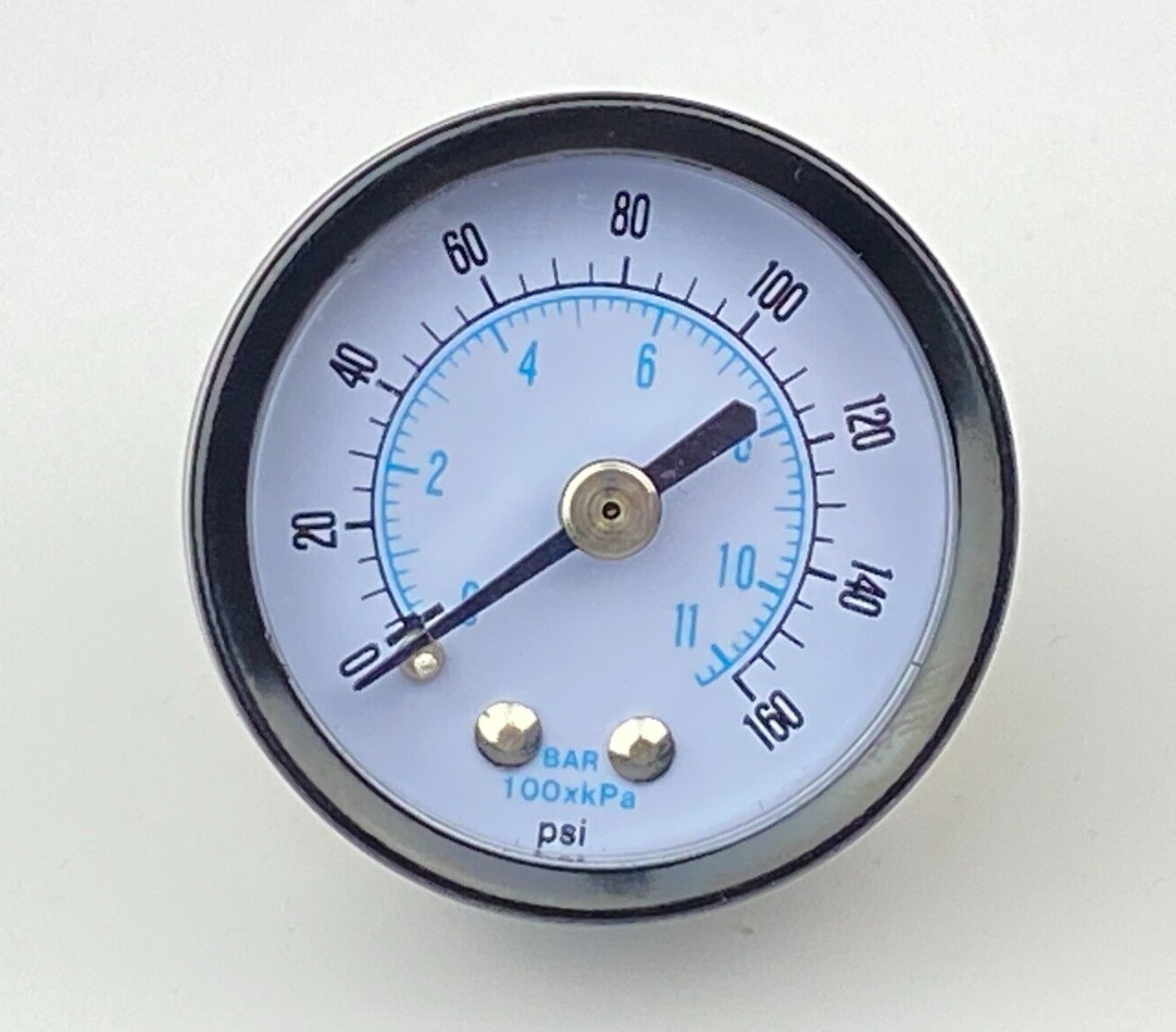 Air Compressor Pressure Hydraulic Pressure 0-160 PSI Gauge 1.5” Face Back Mount