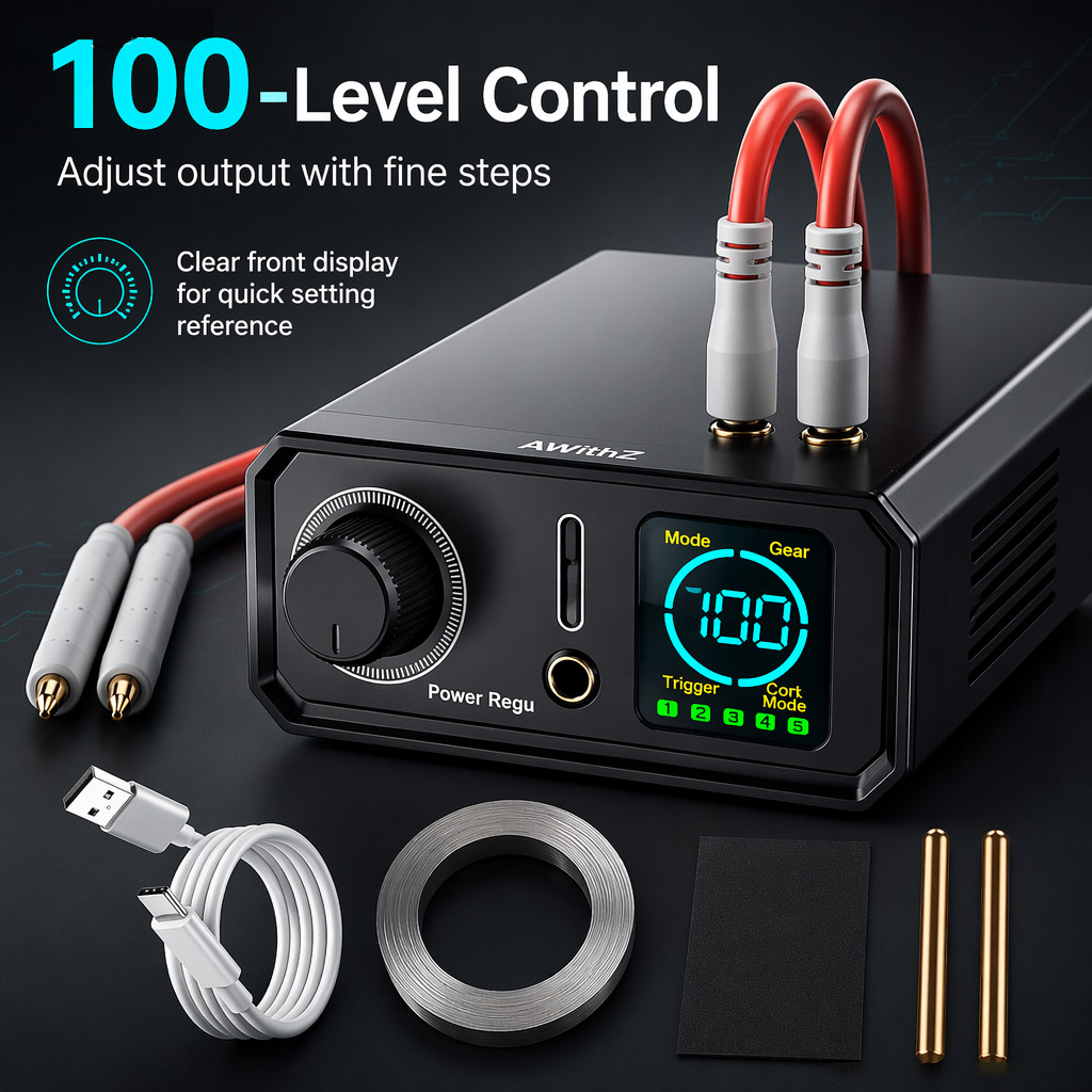 Awithz 9000W Spot Welder Portable Pedal Spot Welding Machine for 18650 Battery