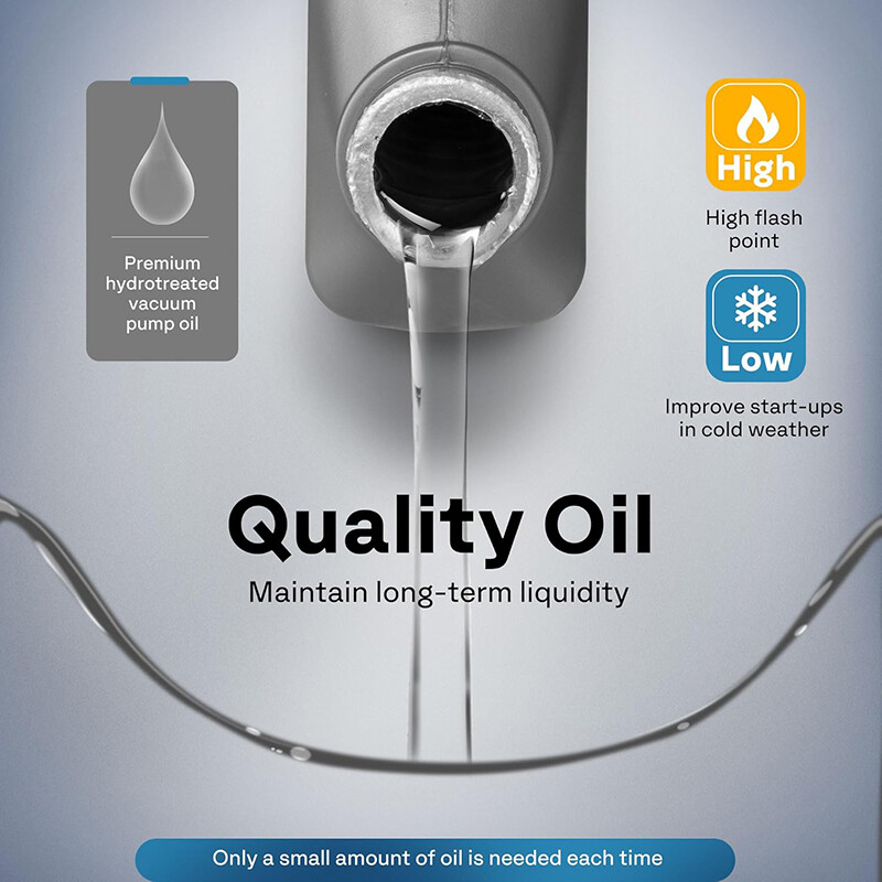 4 Pack Premium High HVAC Vacuum Pump Oil 330ml High Viscosity & Low Moisture